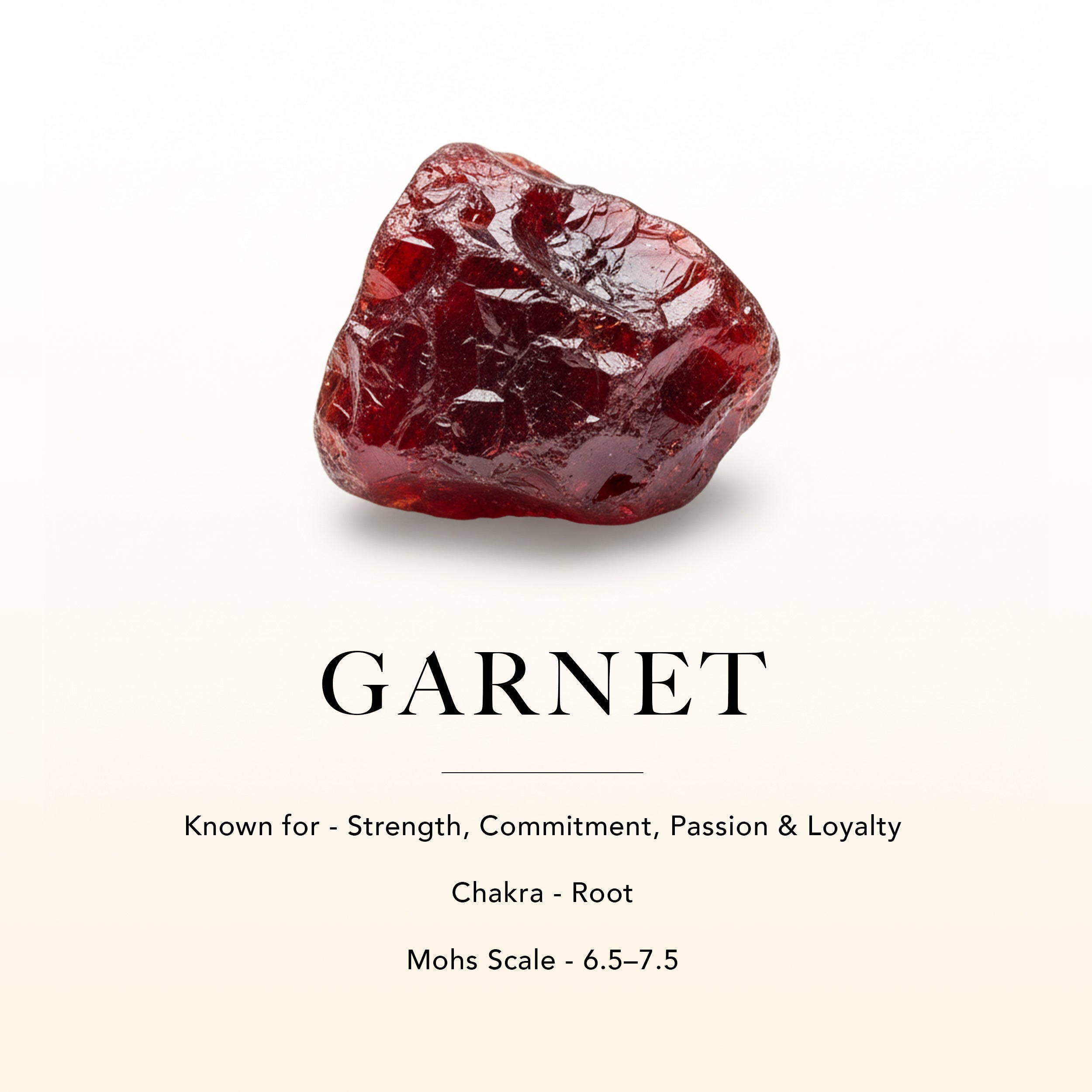 January Birthstone - Garnet Beaded Ring