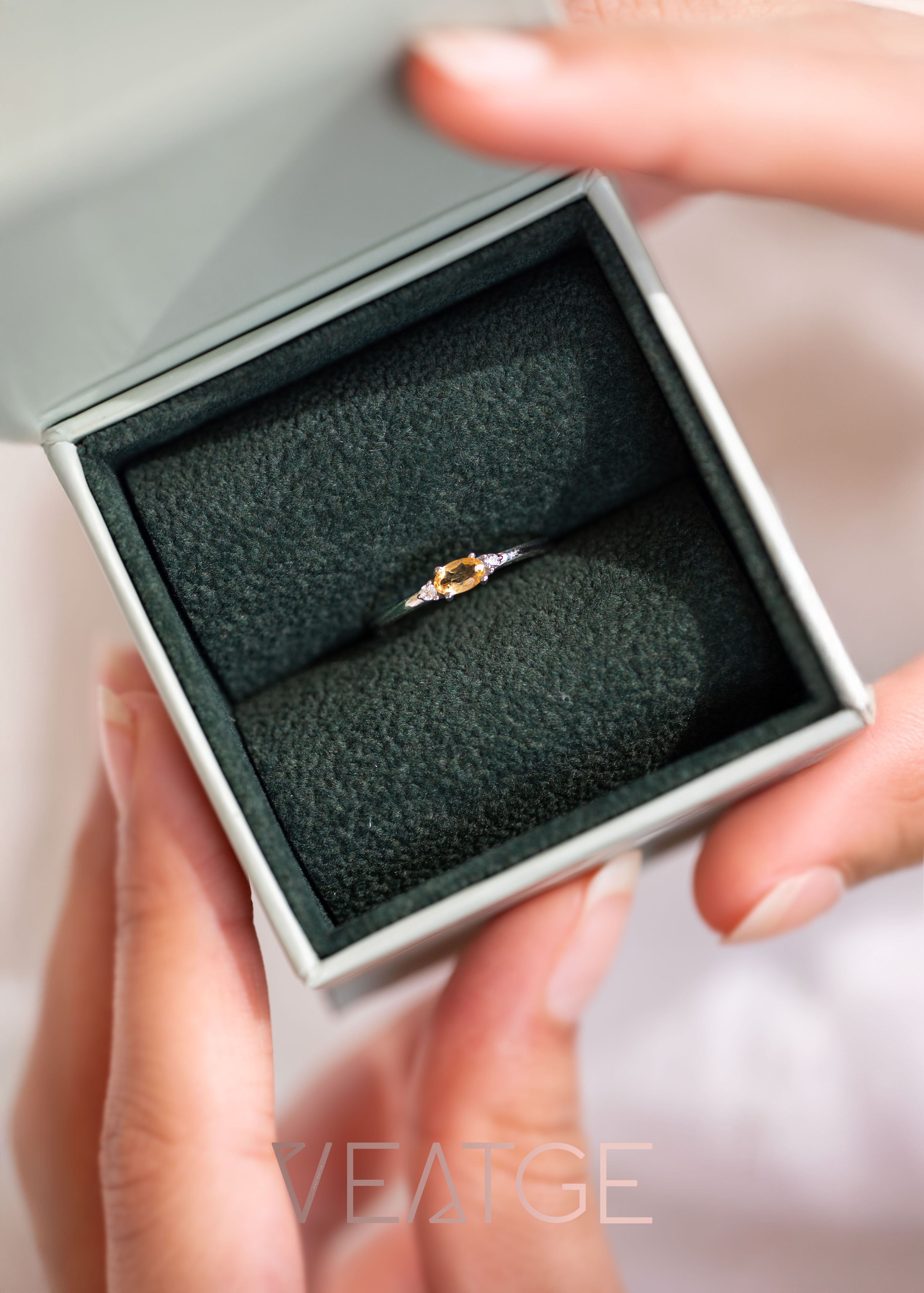 November Birthstone - Citrine Stacking Ring