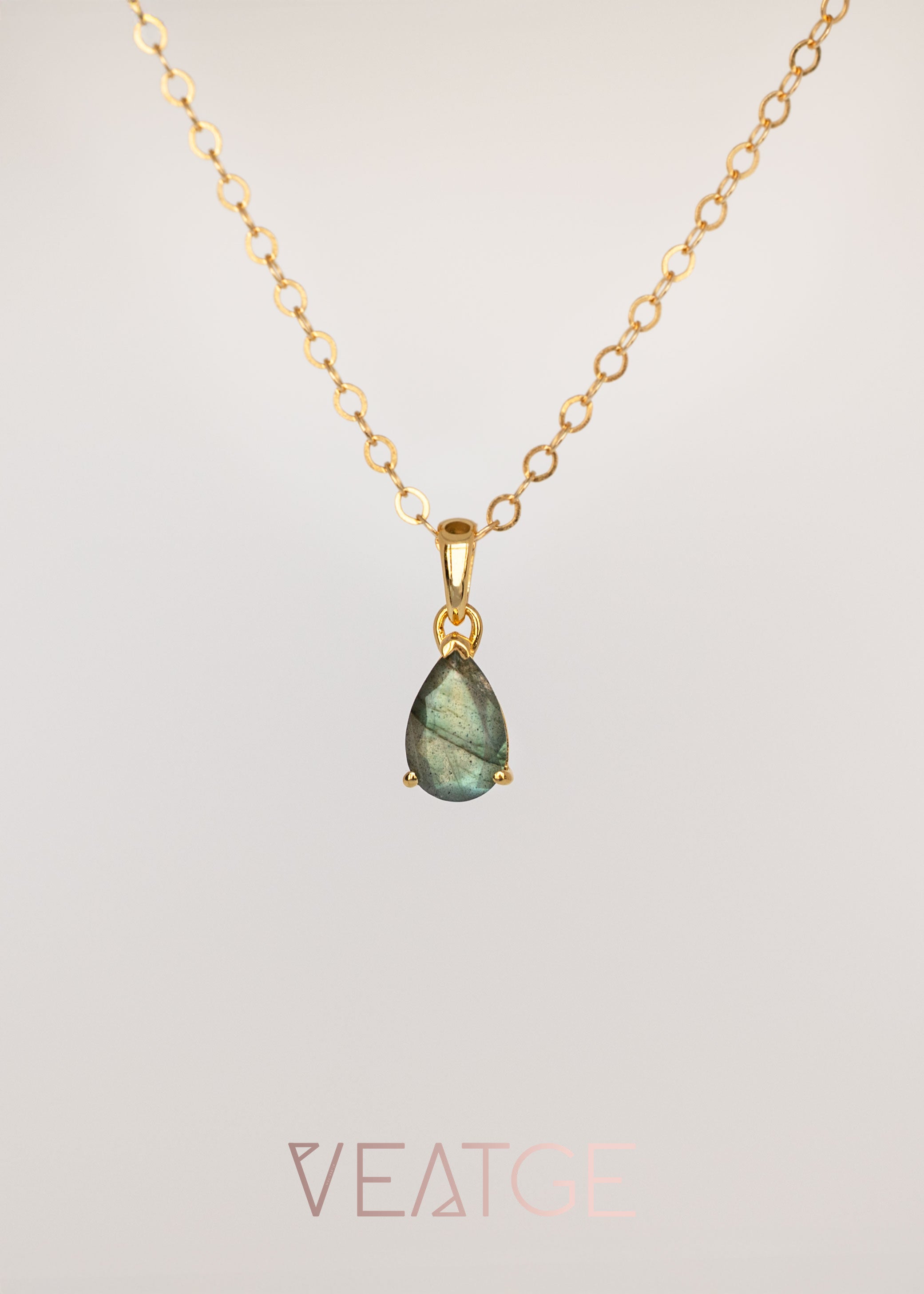 Pear Birthstone Necklace