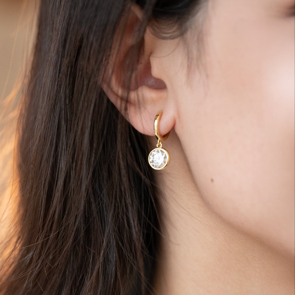 Moissanite Dangle Earrings