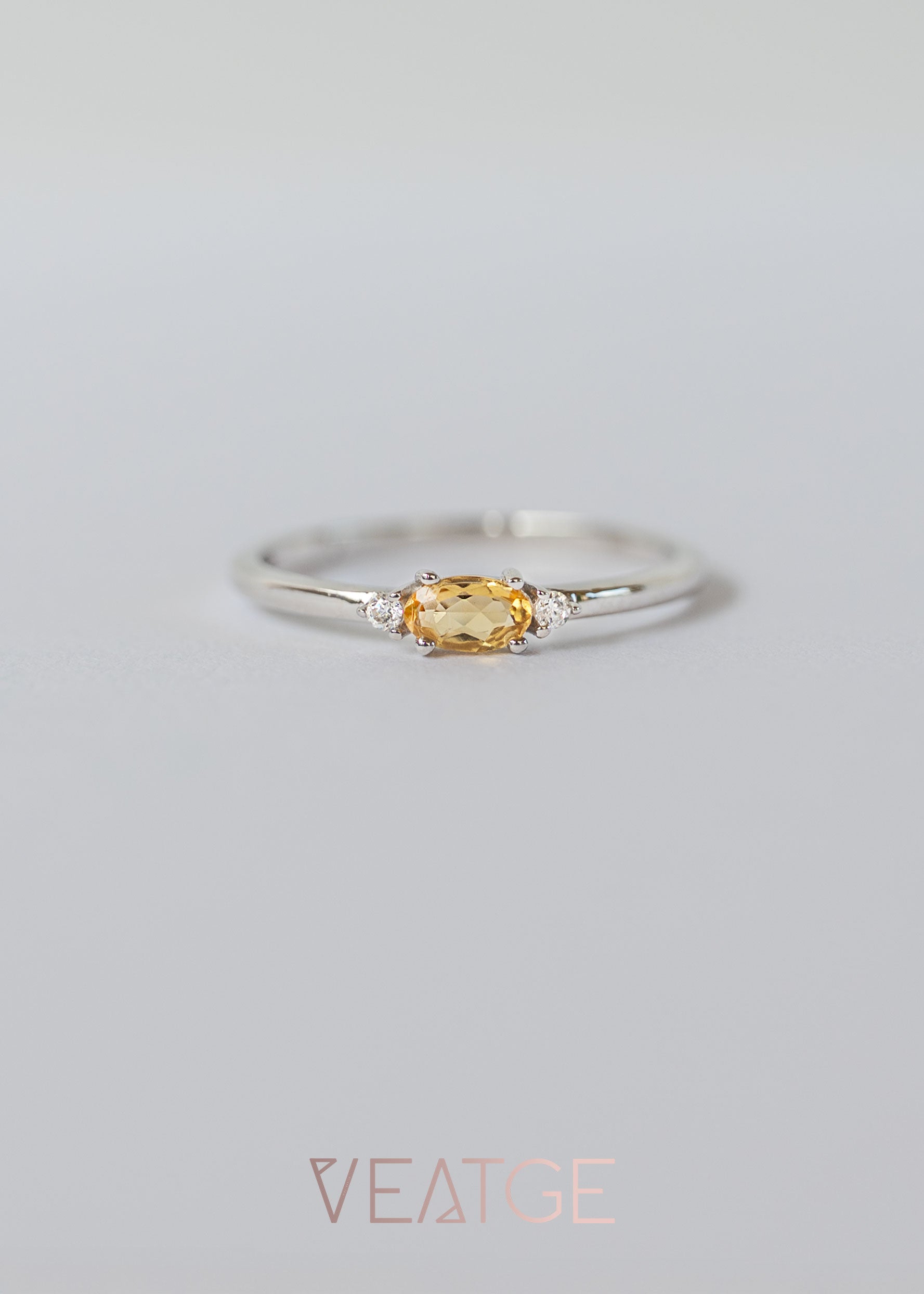 November Birthstone - Citrine Stacking Ring