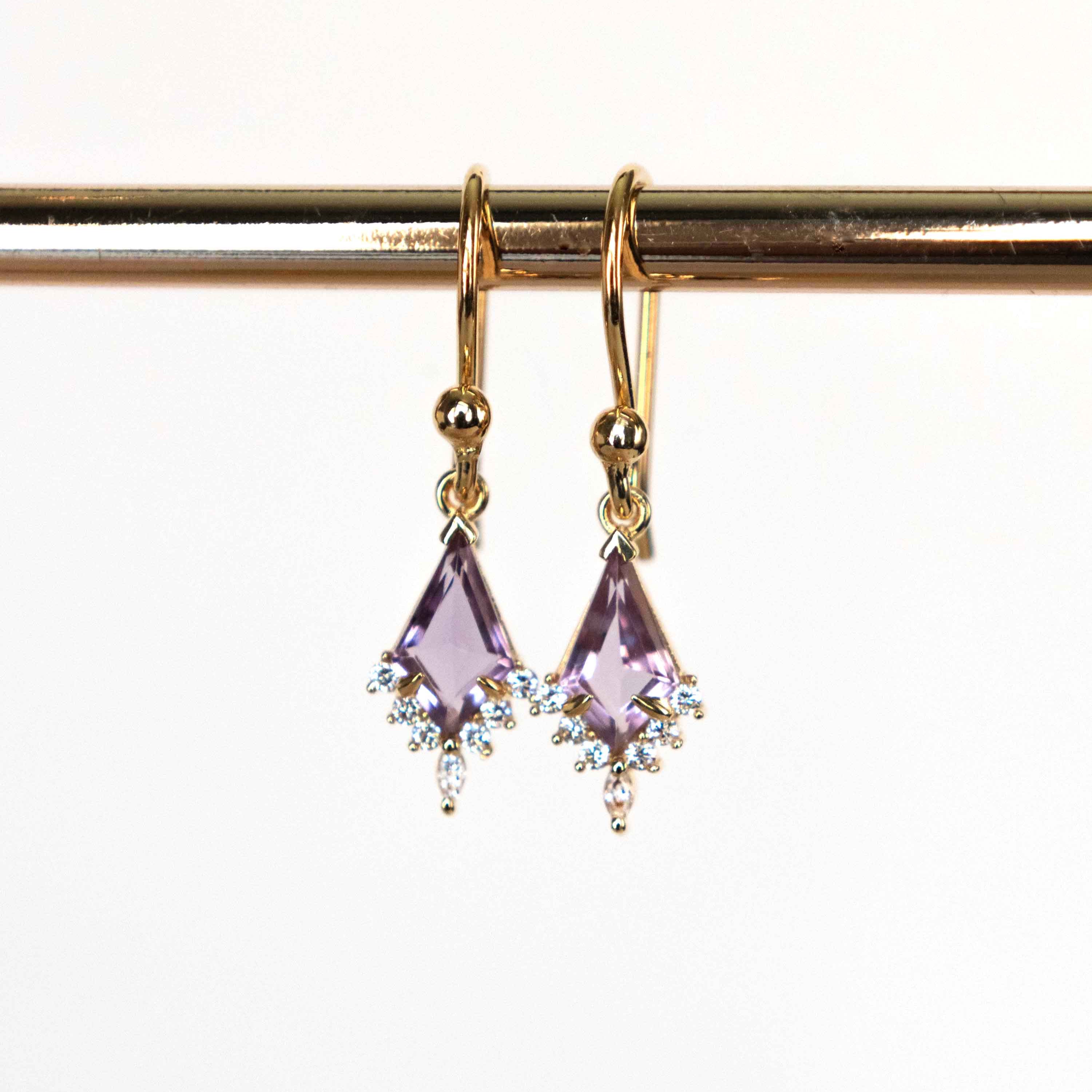 Kite Amethyst Earrings