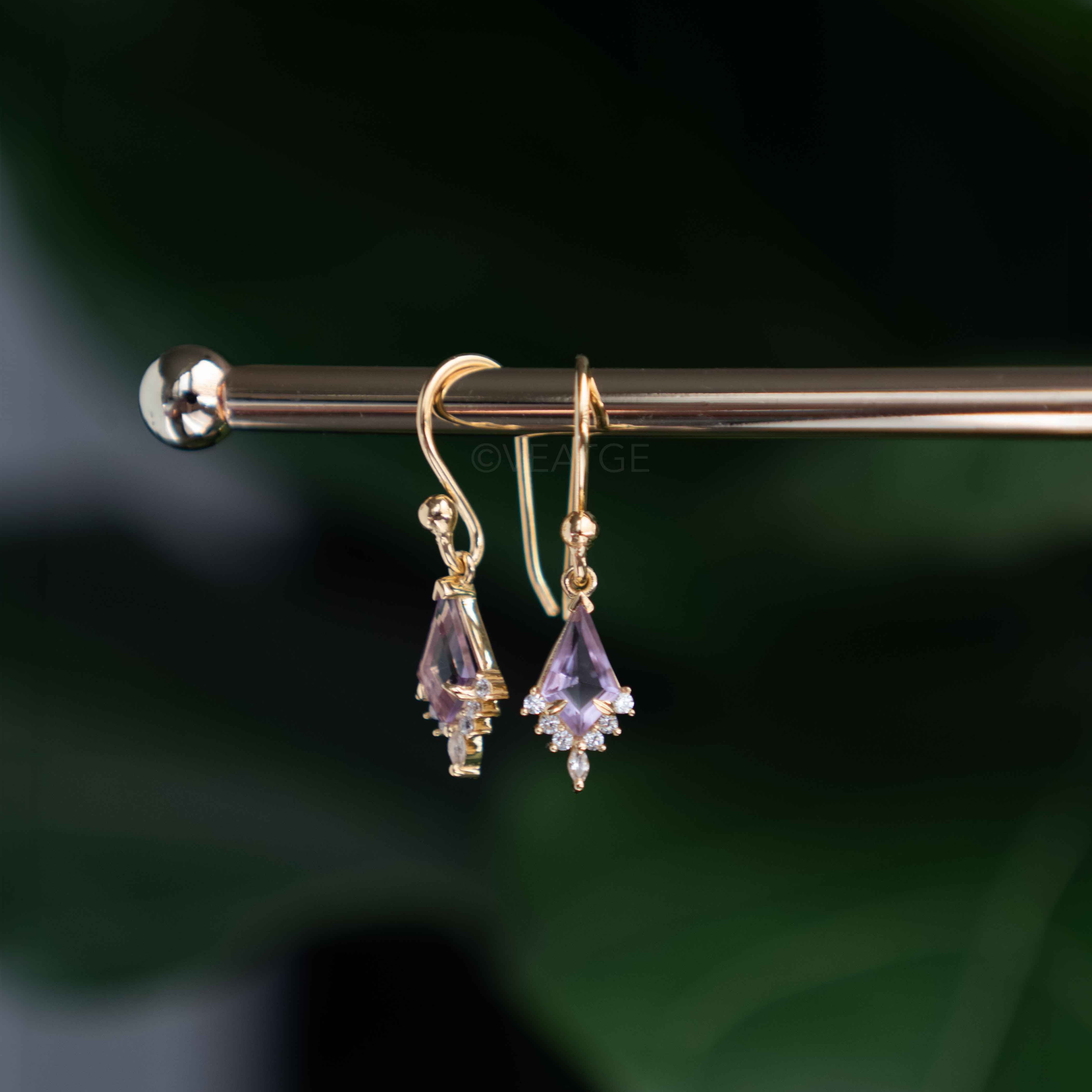 Kite Amethyst Earrings