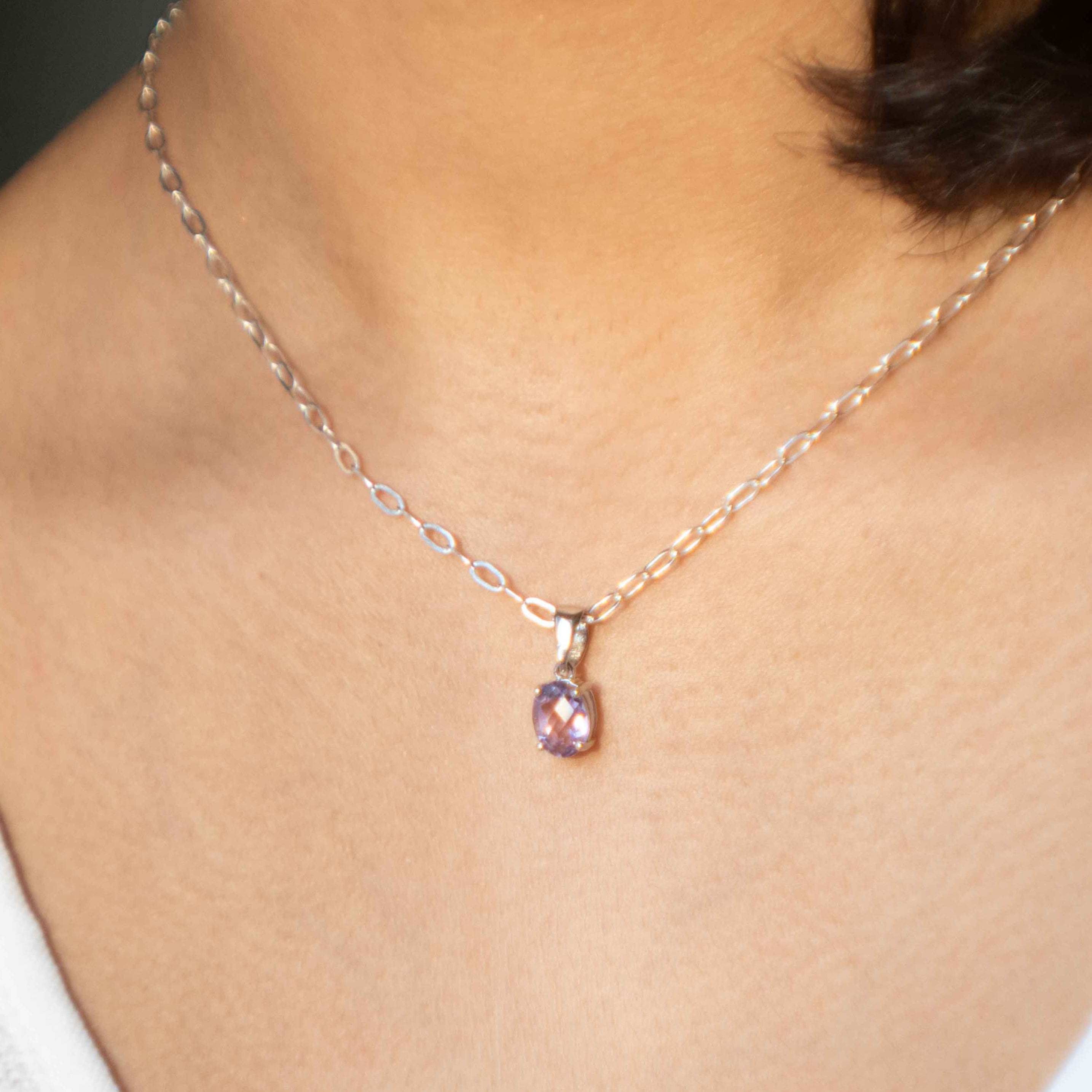 Amethyst Necklace - Signature Oval