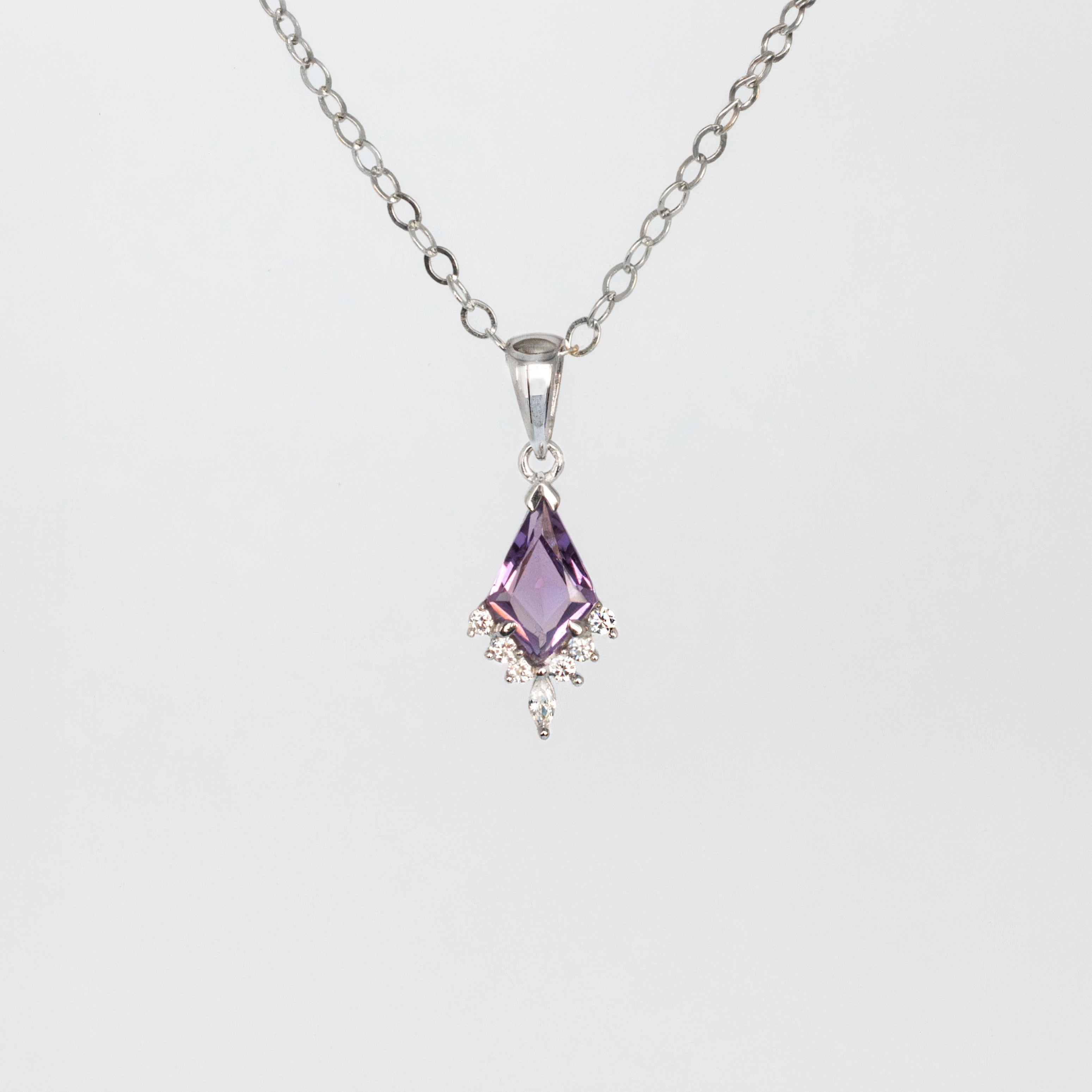 Kite Amethyst Necklace and Earrings Gift Set