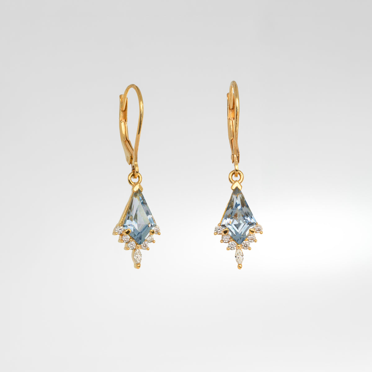 Aquamarine Dangle Bridal Earrings 14k Gold, Bridal Jewelry, Drop Earrings, Something Blue Jewelry Gifts