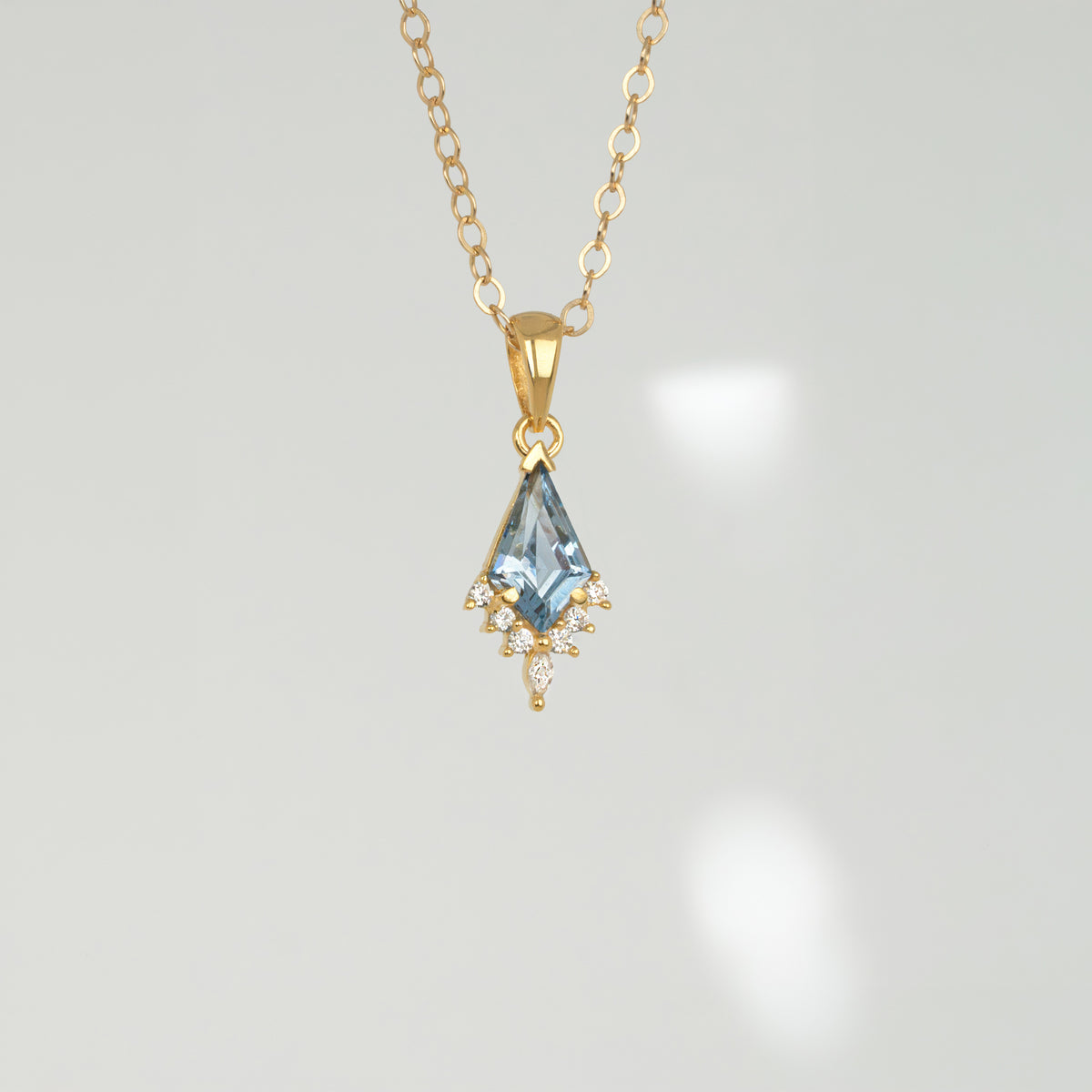 Aquamarine Kite Necklace