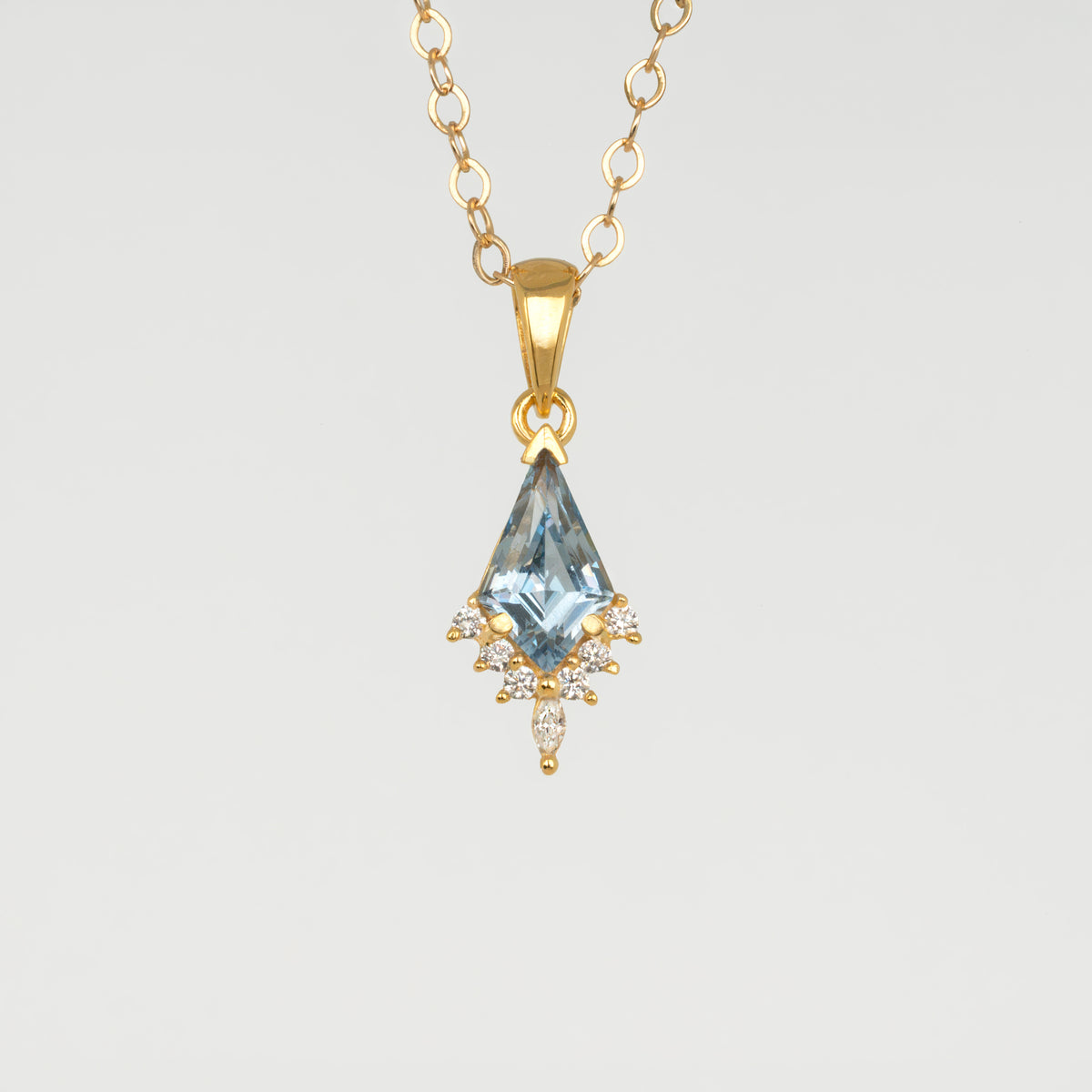 Aquamarine Kite Necklace