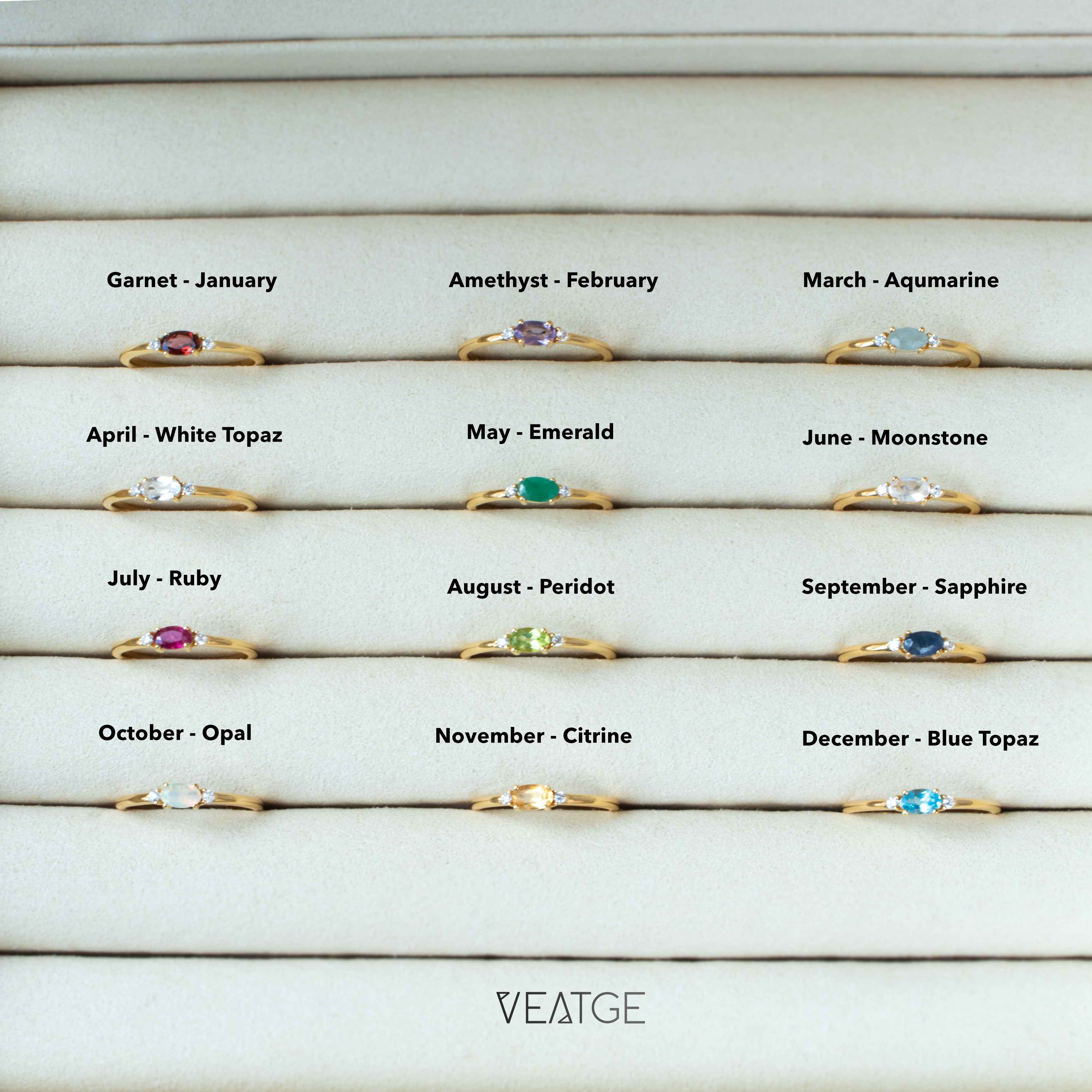 birthstone stacking ring best gifts for mom Christmas Holiday