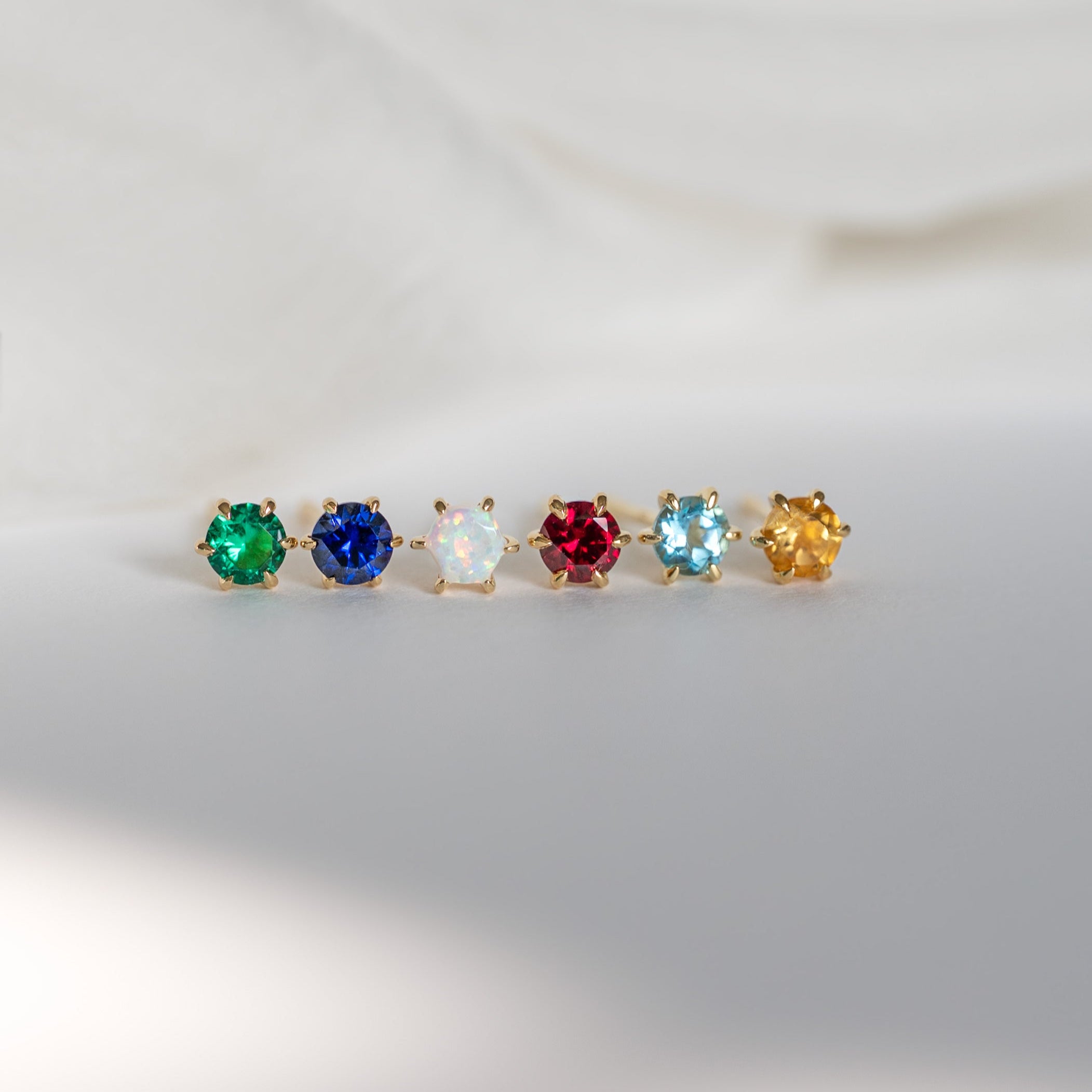 Dainty Birthstone Martini Studs earrings