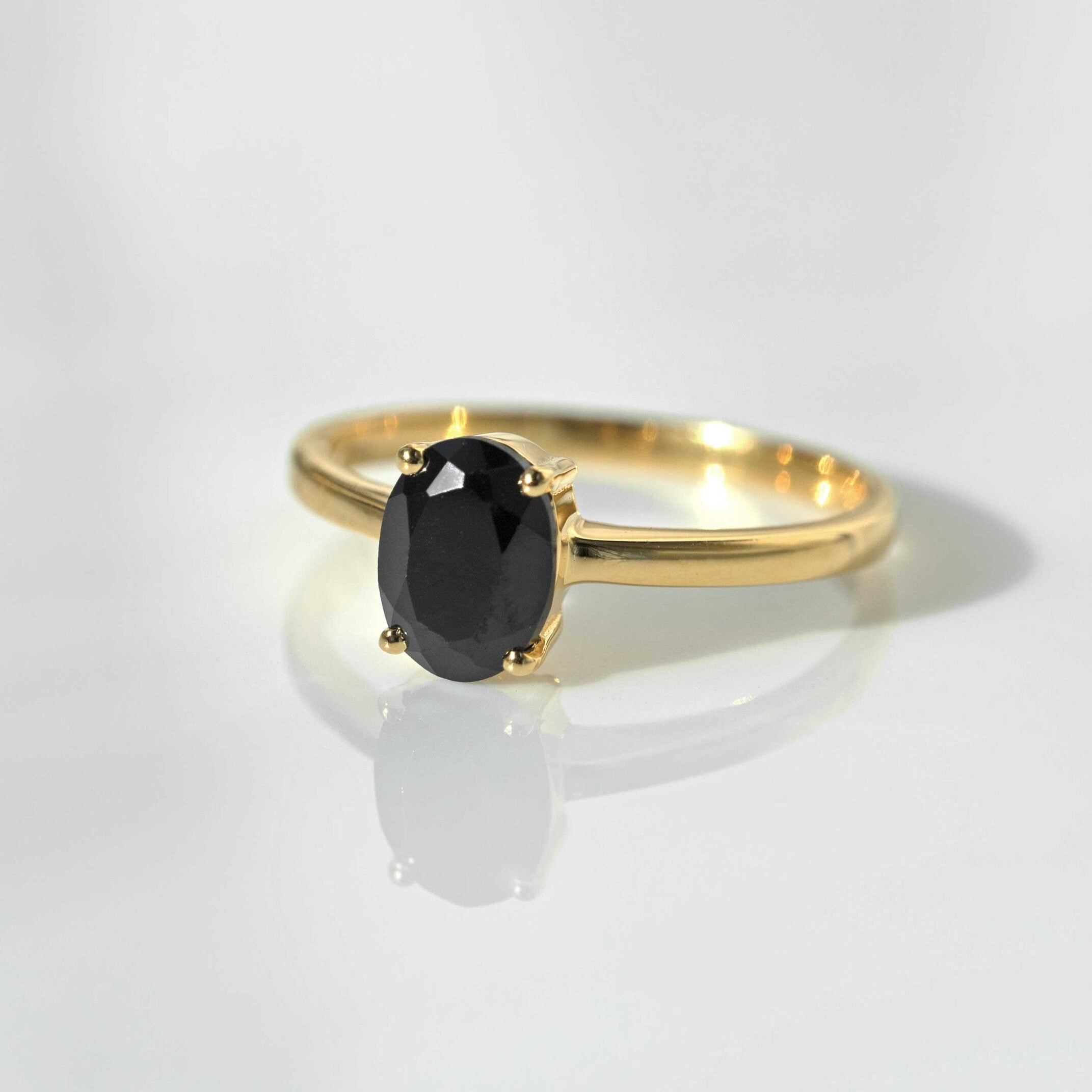 Gold Black Onyx Ring