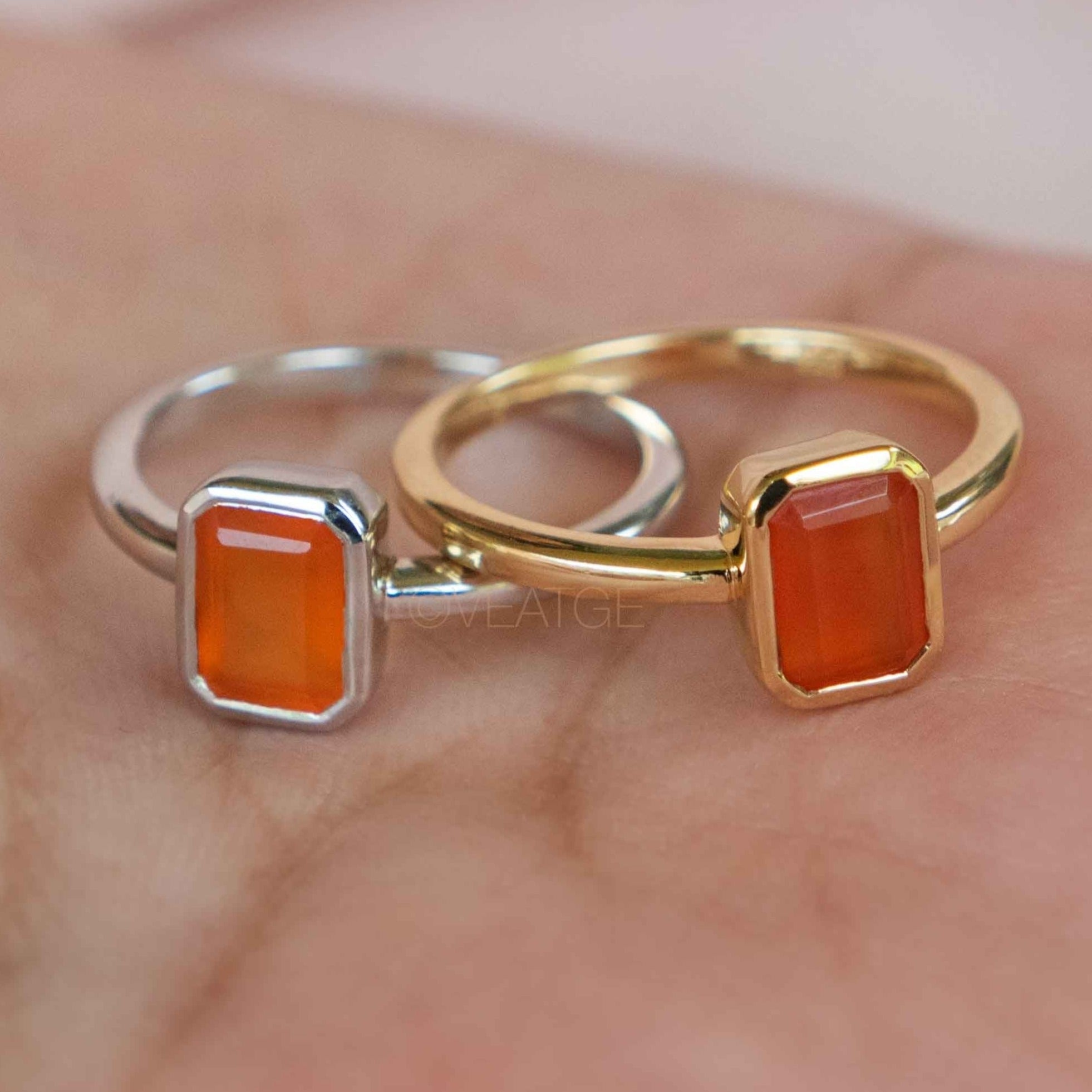 Pure Carnelian Ring sterling silver, High Grade Natural Gemstone Ring, Unisex Ring, Real Carnelian Ring Low Profile, Promise Ring Gifts