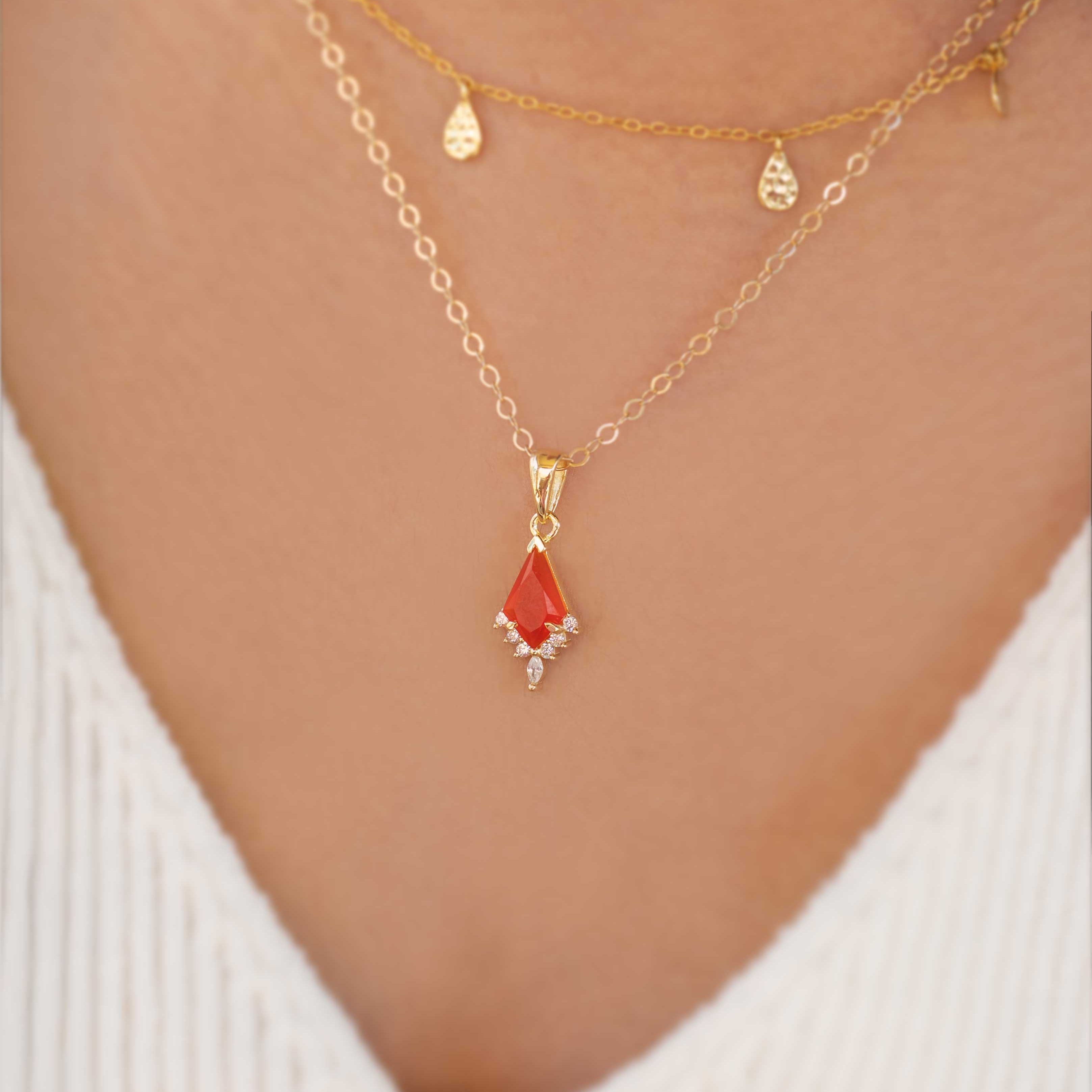 Carnelian Kite Necklace