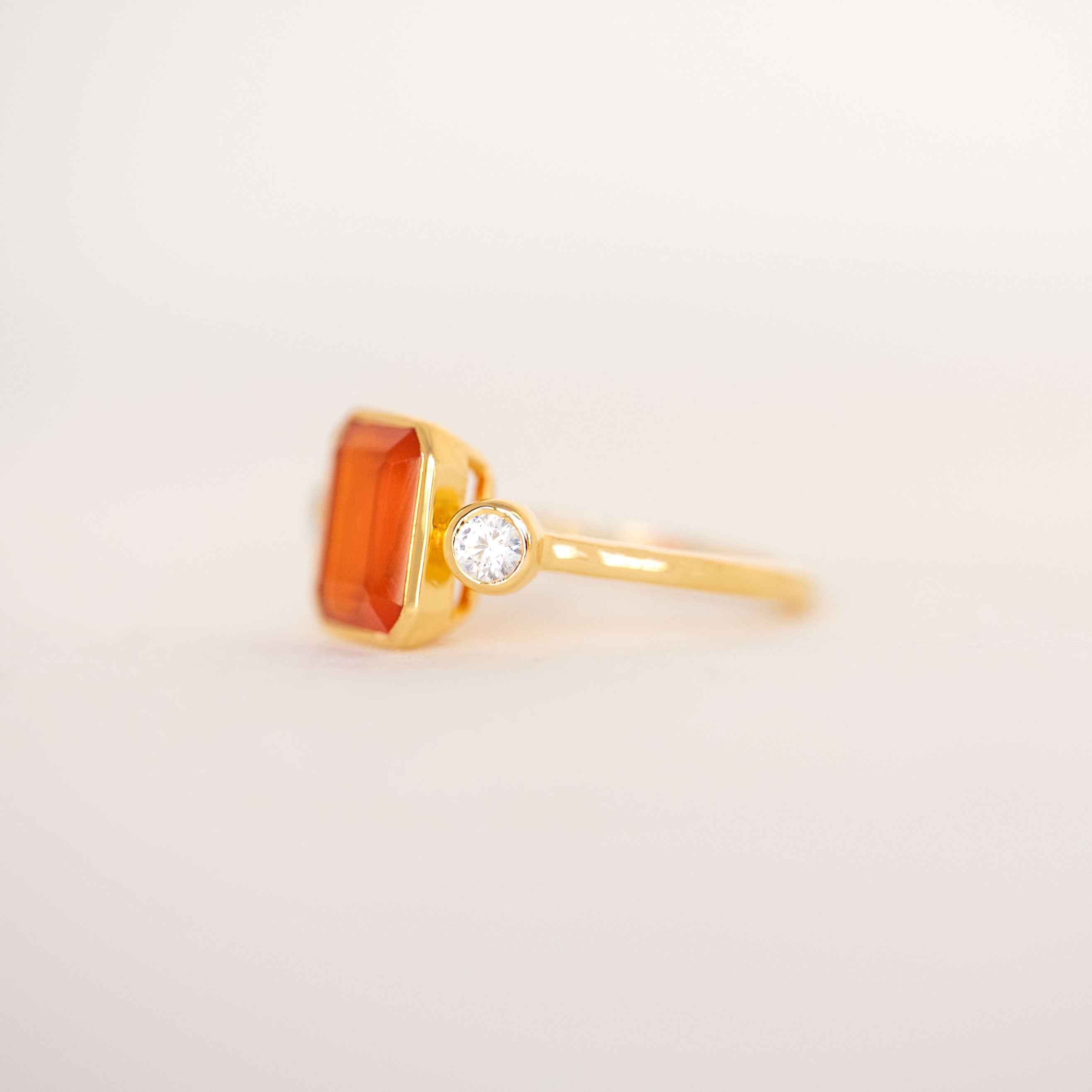 Natural Carnelian Statement Ring Gold, High Grade Real Carnelian Gemstone, Unique Modern Unisex Ring, Birthday Gifts for Him, Gift for Her, Real Carnelian Ring, Pure Carnelian Ring, Raw Carnelian Ring