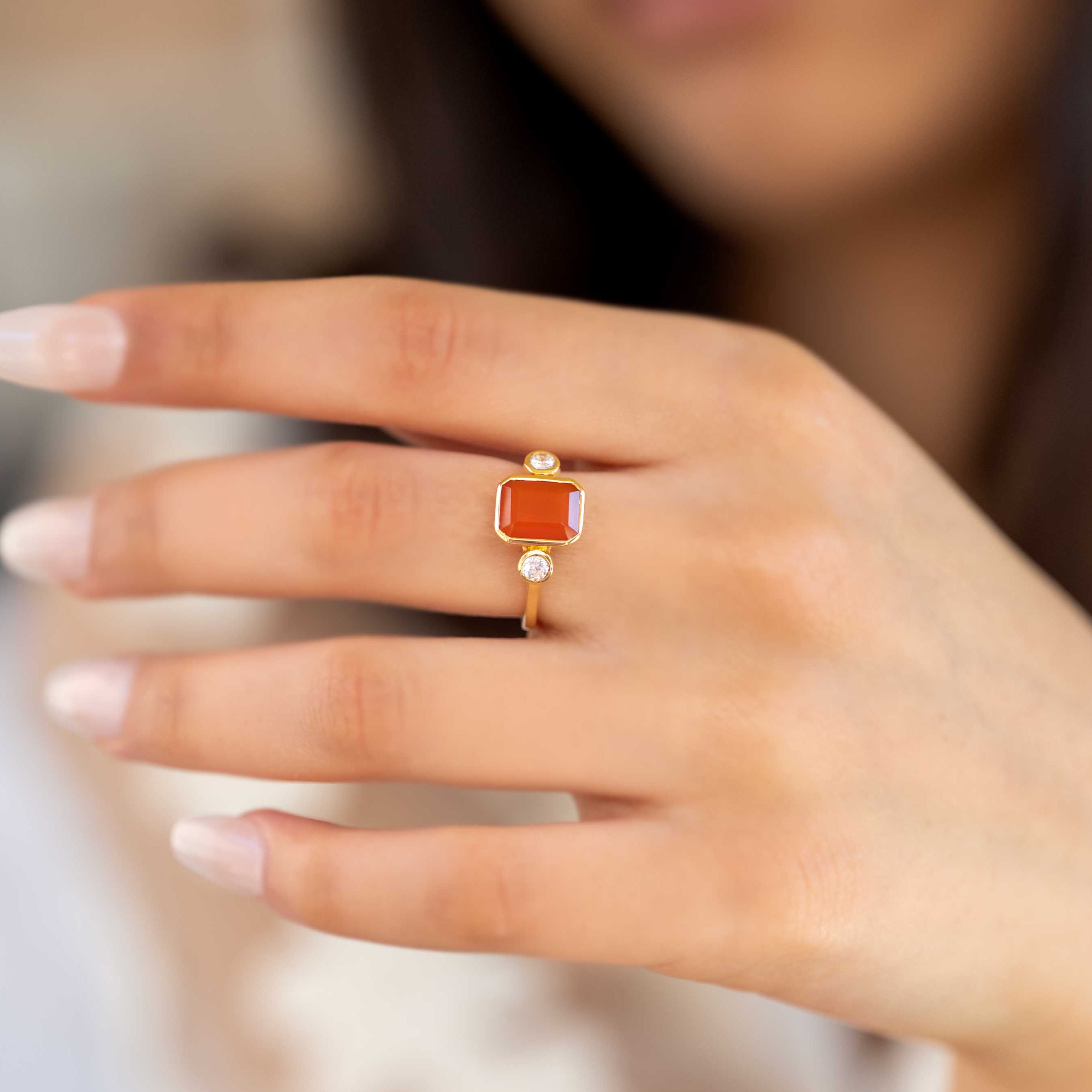 Carnelian Statement Ring - Aspen