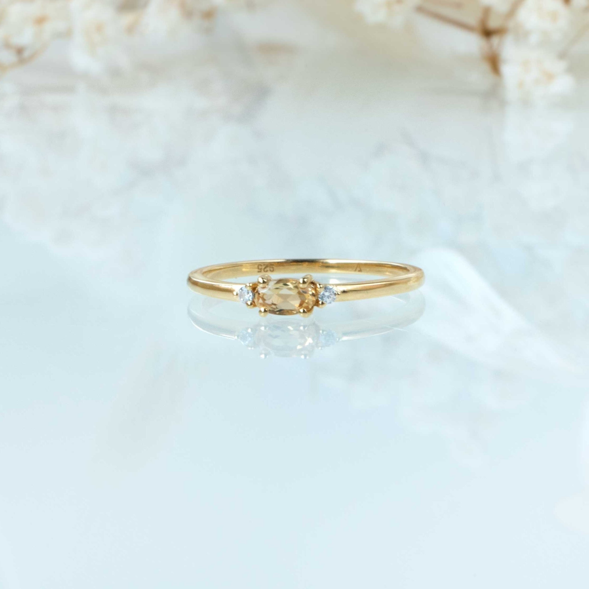 November Birthstone - Citrine Stacking Ring