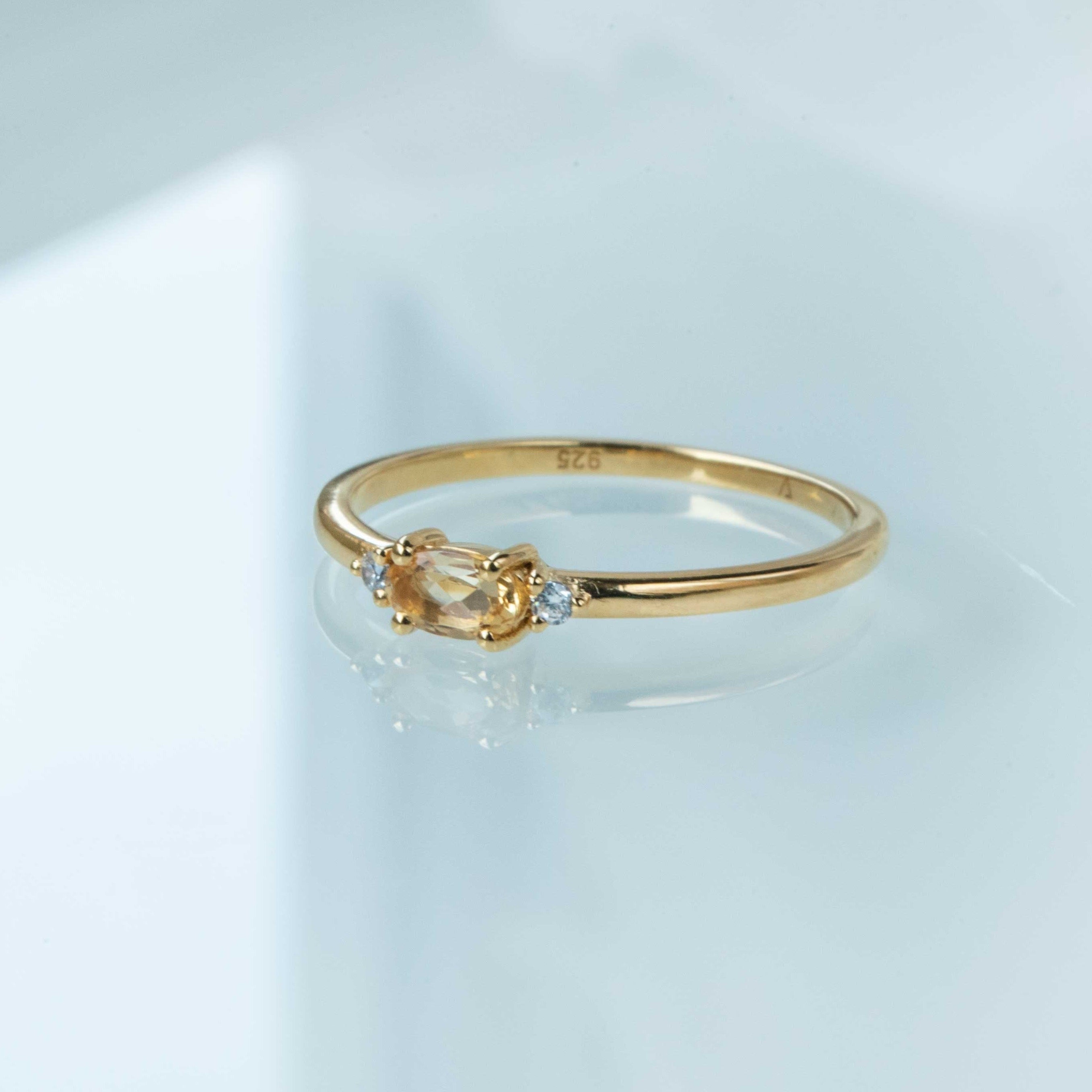November Birthstone - Citrine Stacking Ring