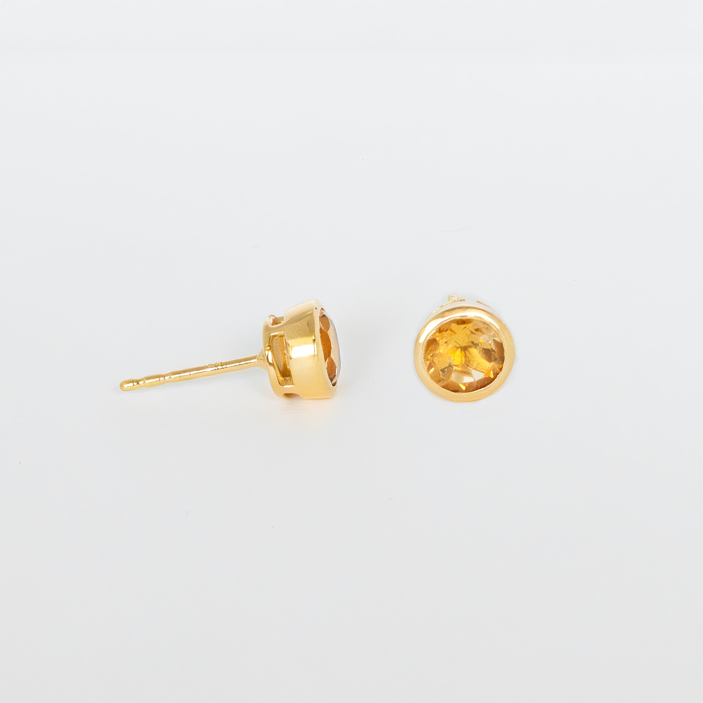 Citrine Medium Stud Earrings
