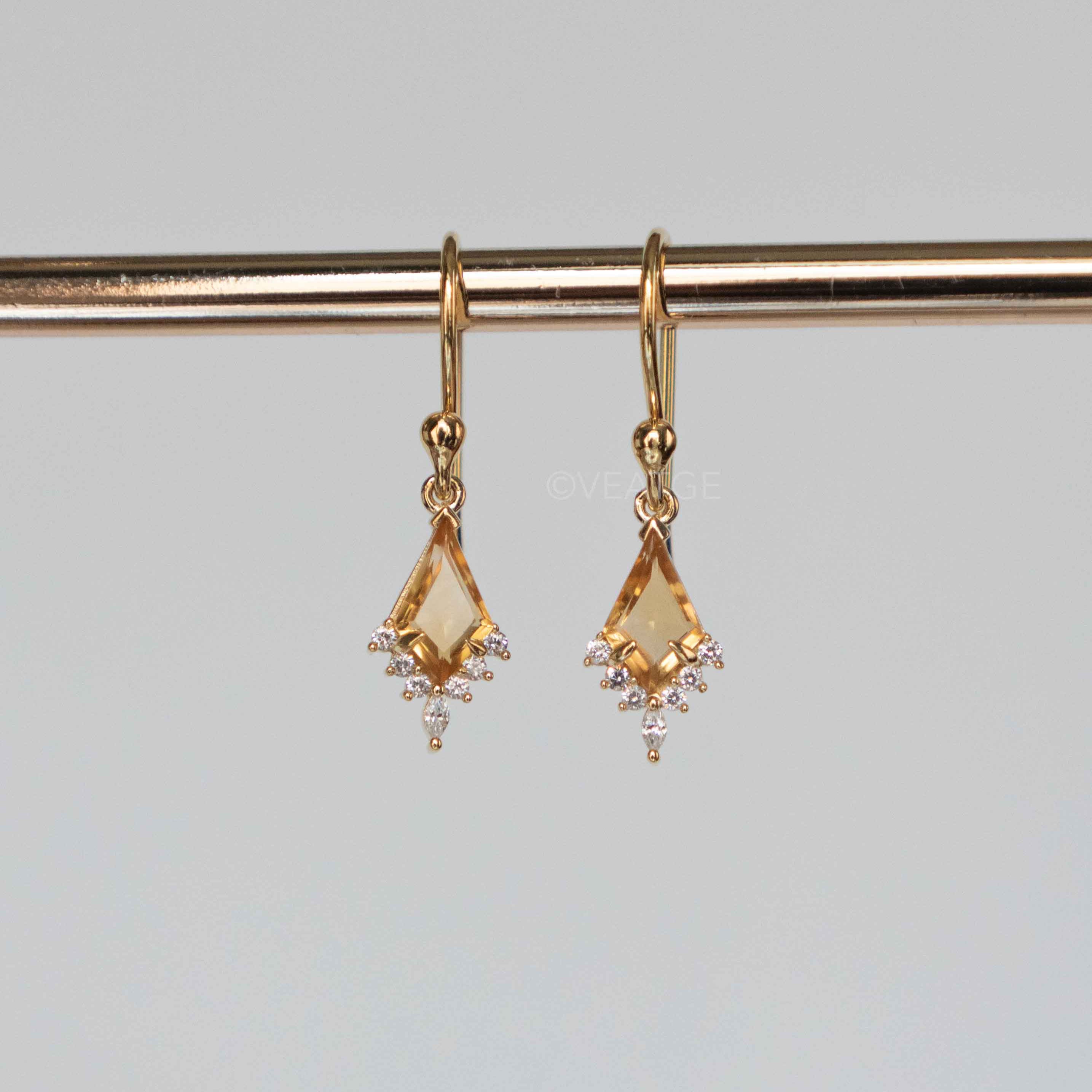 Citrine Dangle Earrings Gold November Birthstone Gift for Women, Anniversary Gift for Wife, Mom birthday gifts birthstone jewelry