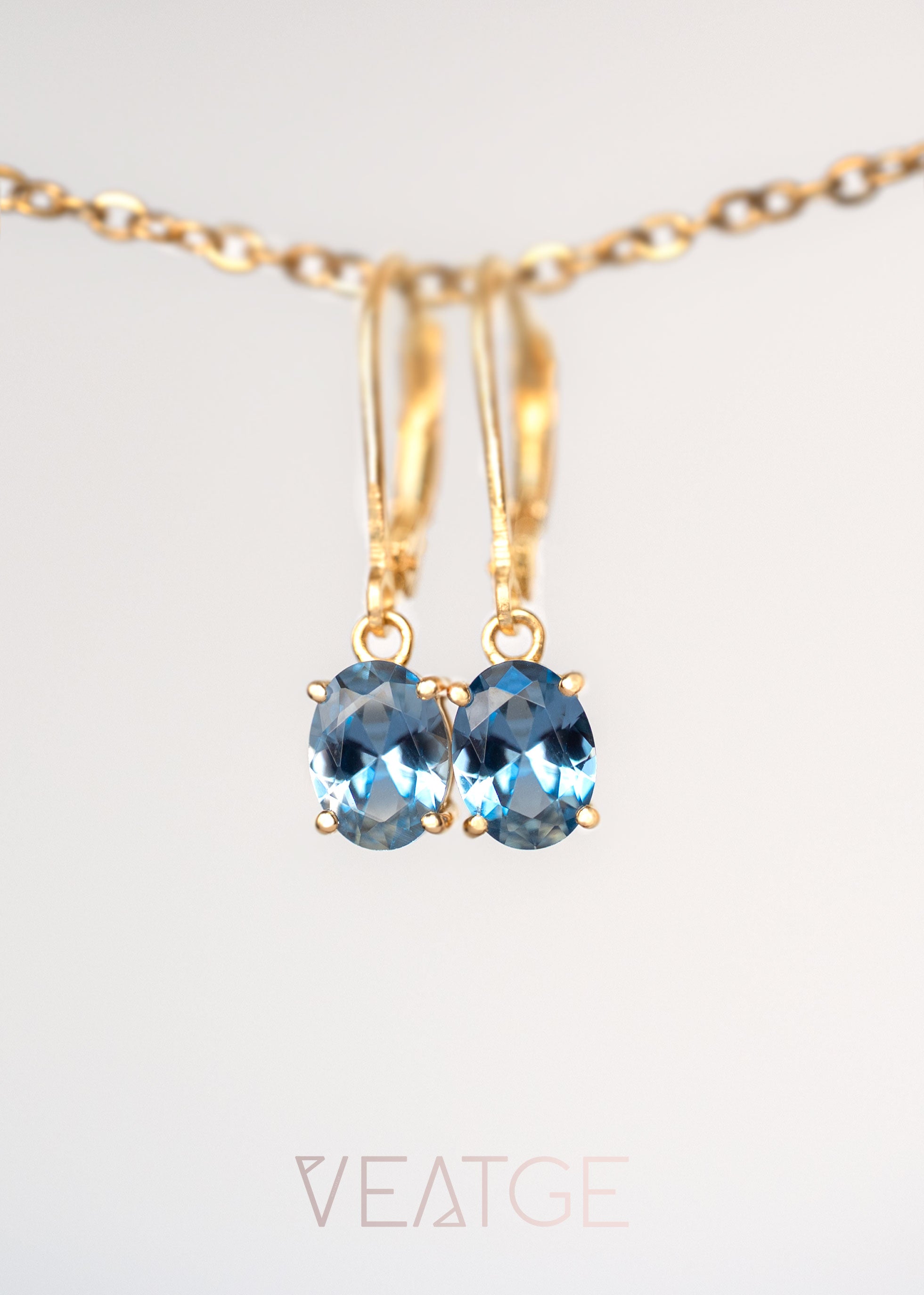 Aquamarine Dangle Earrings