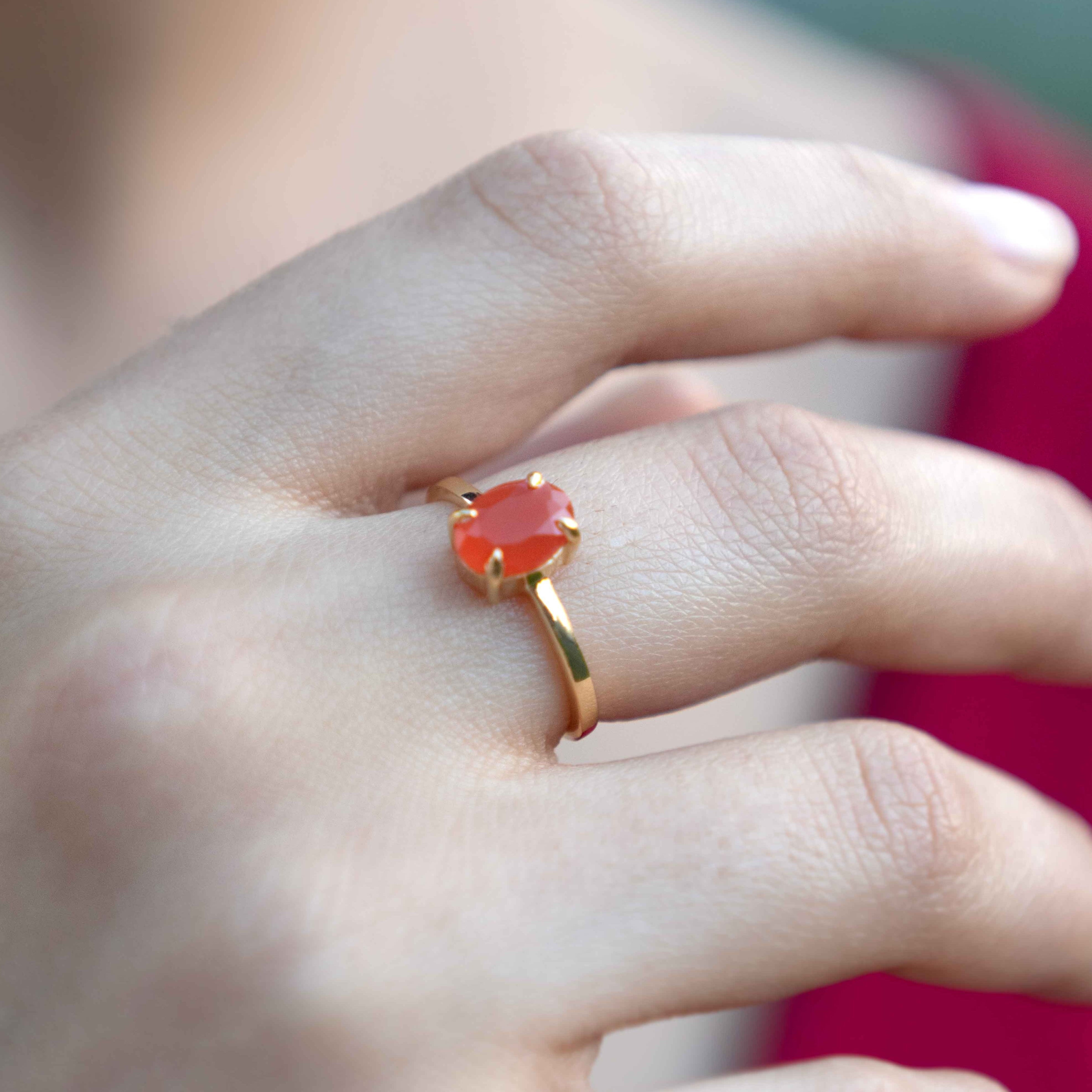 Signature Oval Carnelian Ring