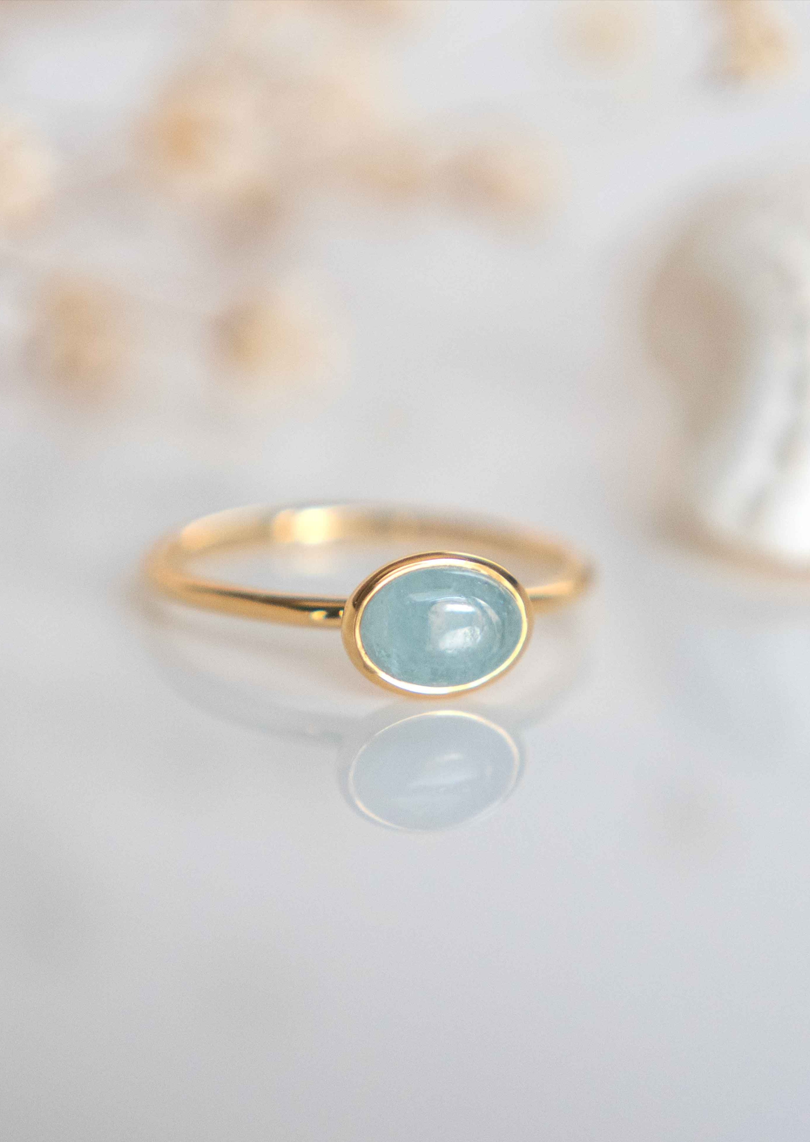 The Buttercup Aquamarine Ring