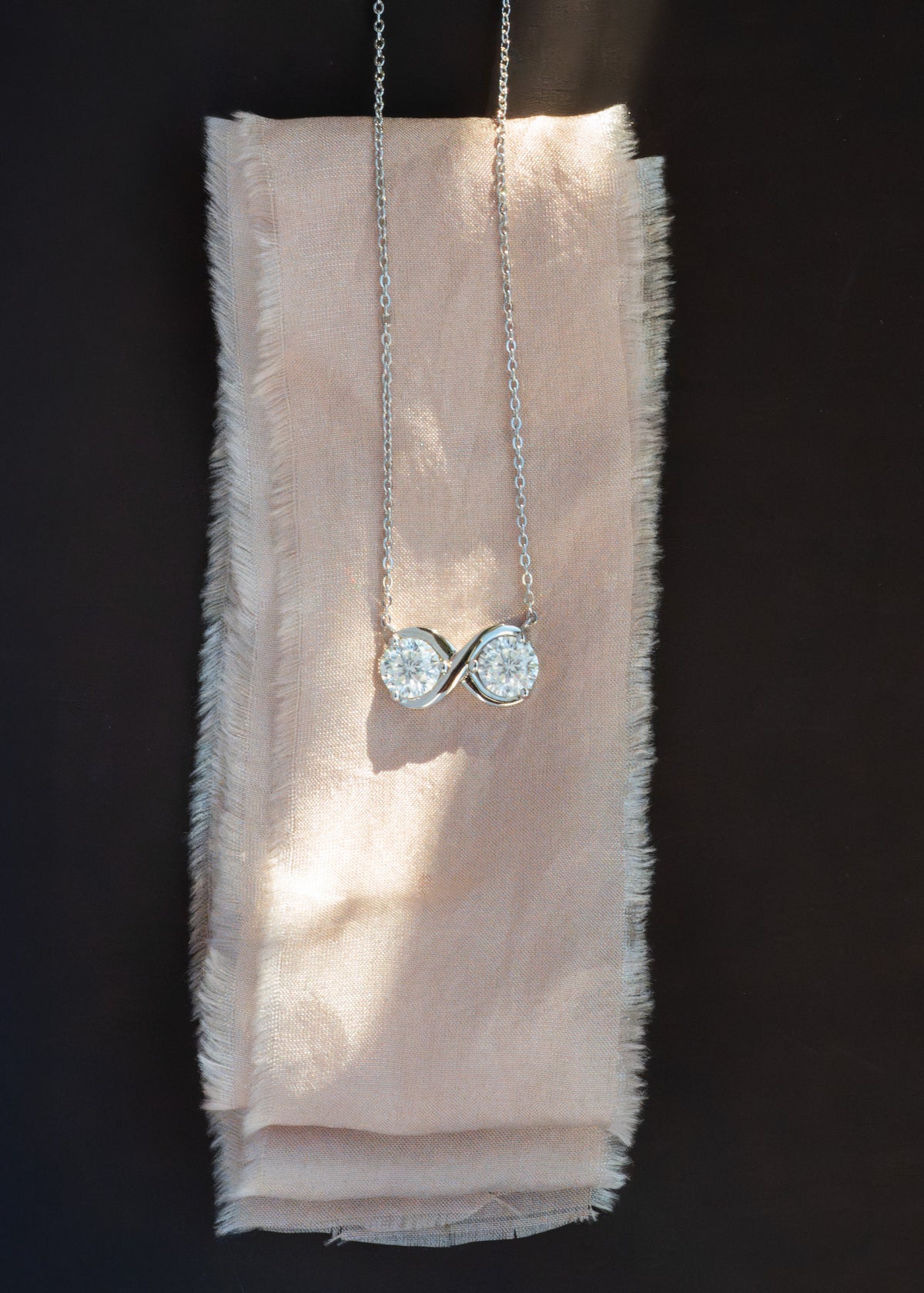 Moissanite Infinity Necklace