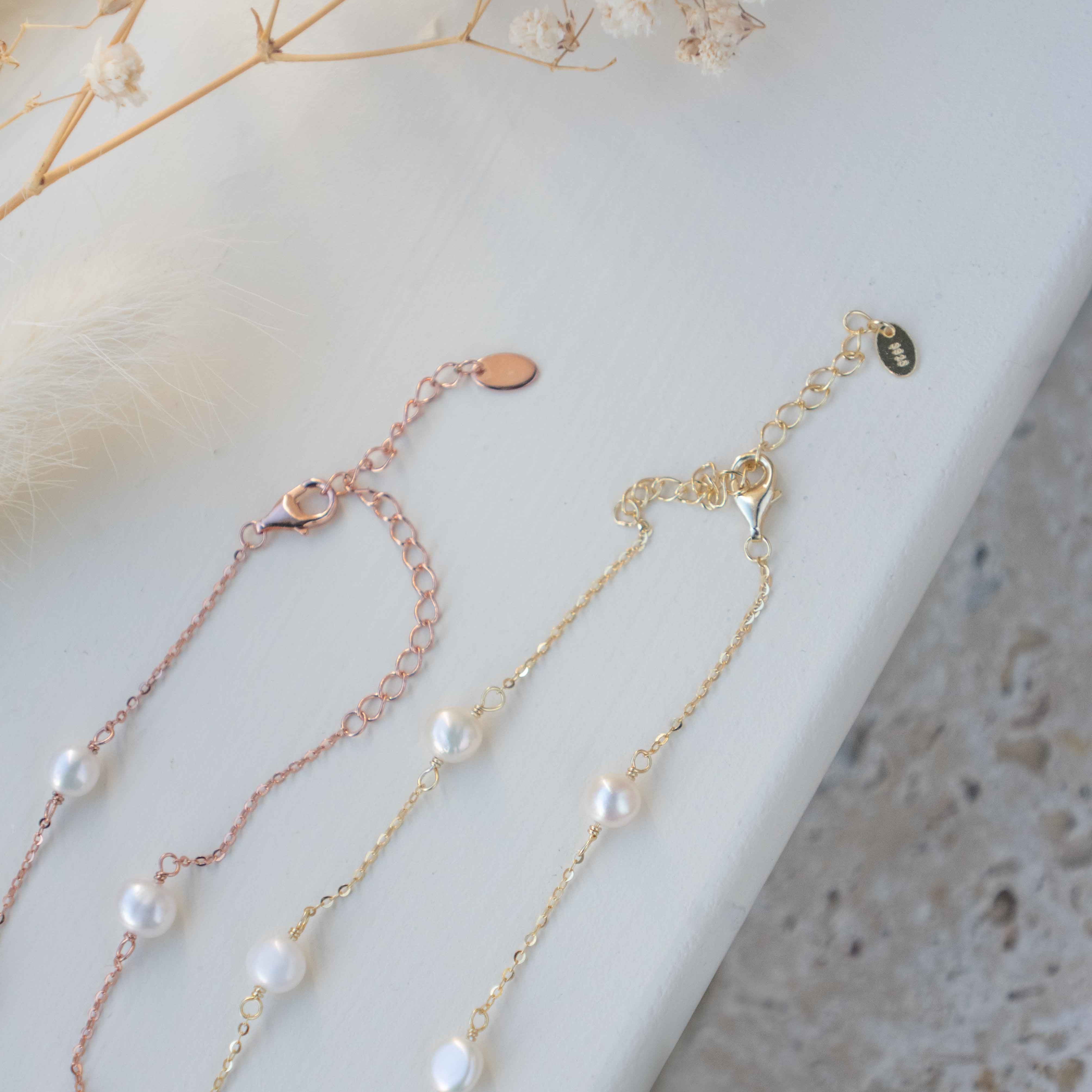 Bridal Pearl necklace, Dainty Pearl Necklace Real Freshwater Genuine pearl, Gift for Women