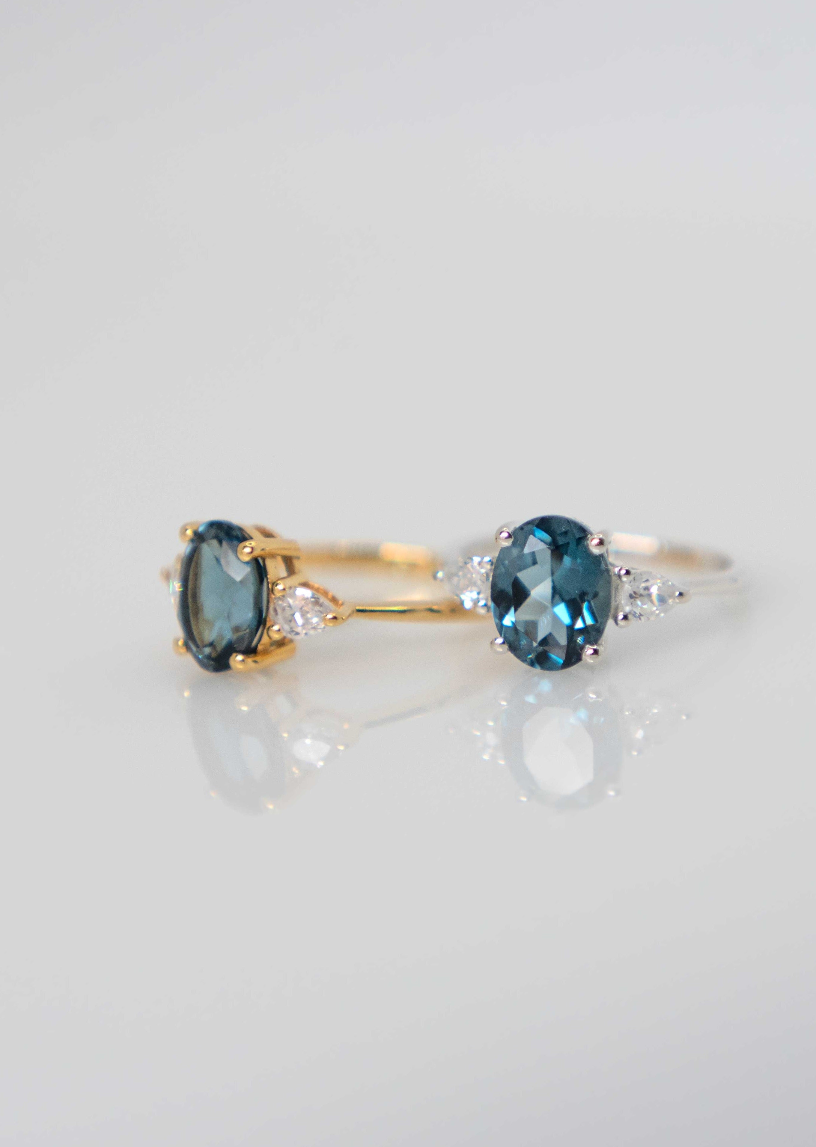 GENUINE LONDON BLUE TOPAZ RING