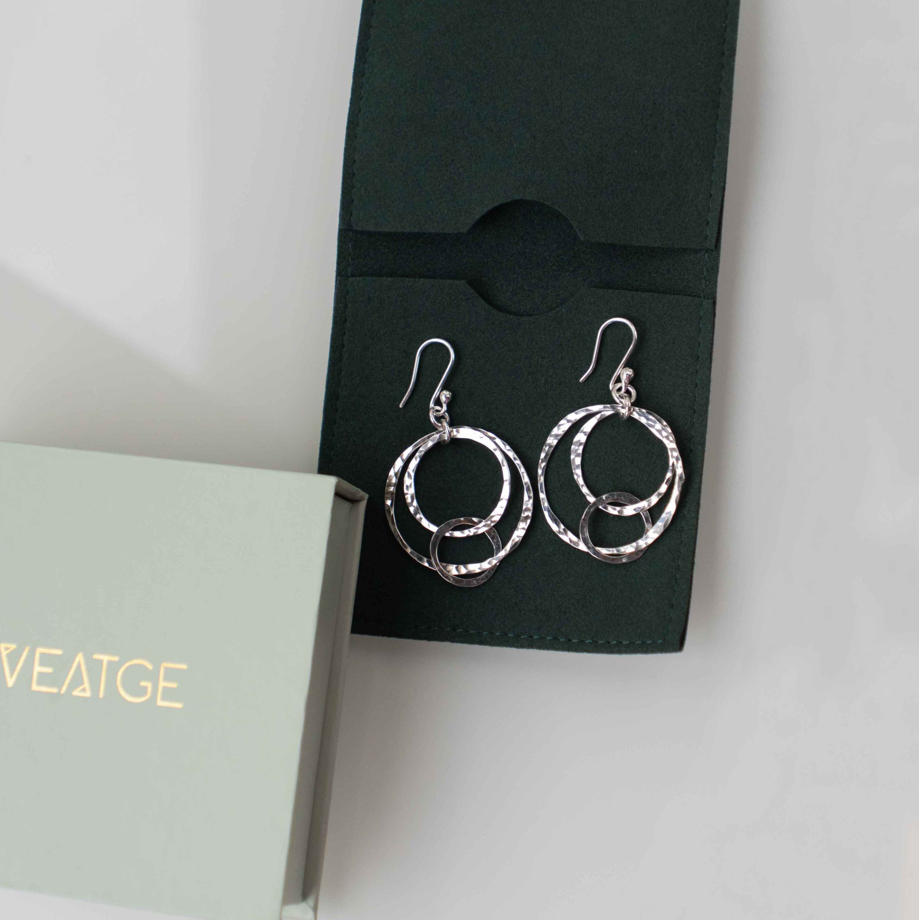 Elena Silver Dangle Earrings for Women, Unique Handmade Jewelry Gifts for Mom Sister Best Friend