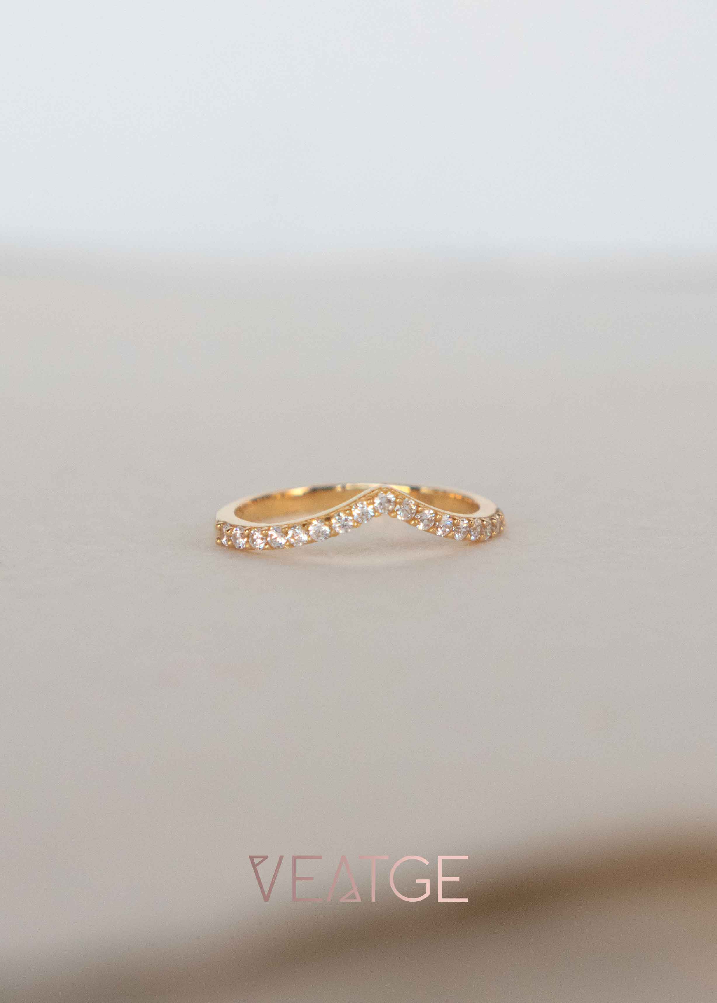 Petit Diamond Peak Ring