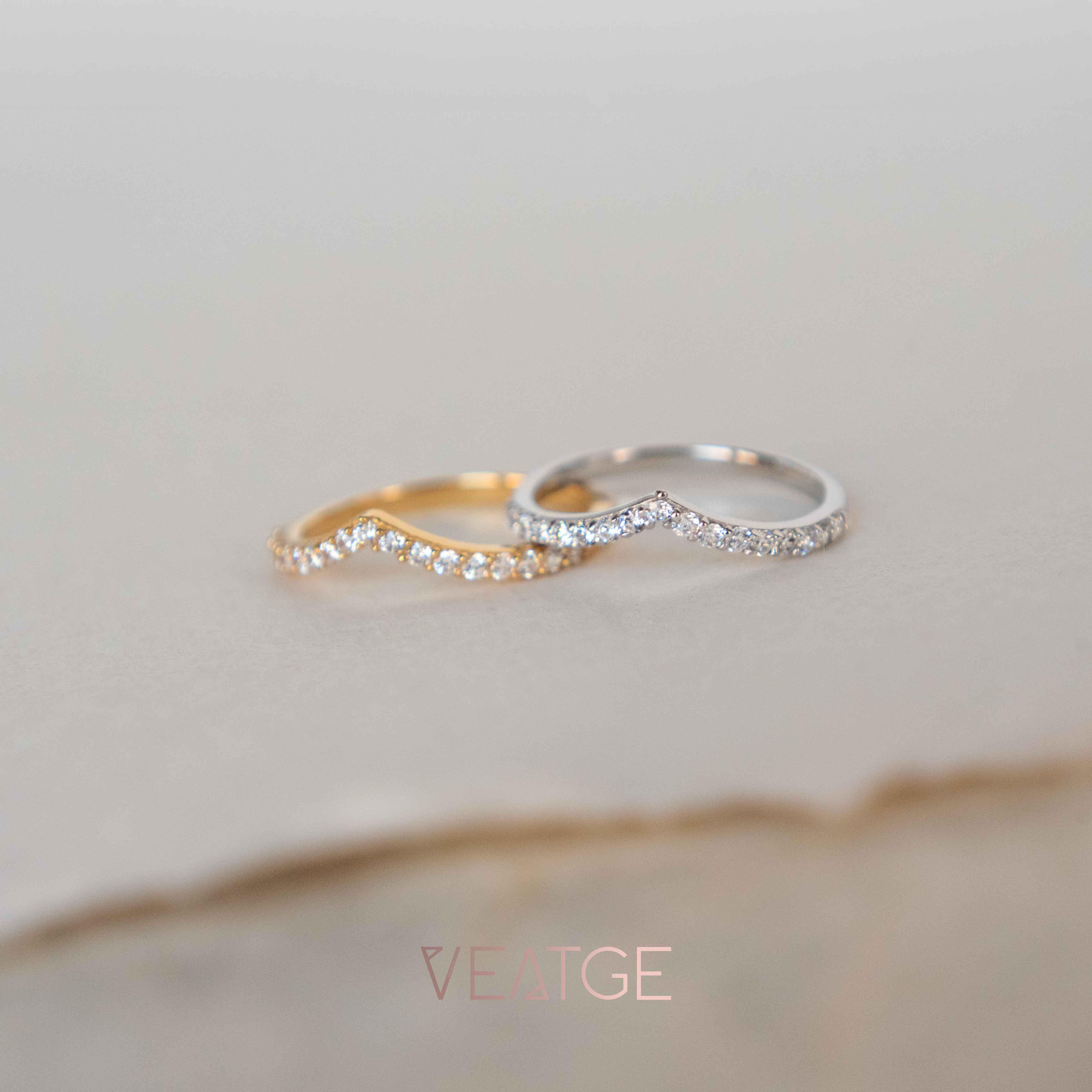 Petit Diamond Peak Ring