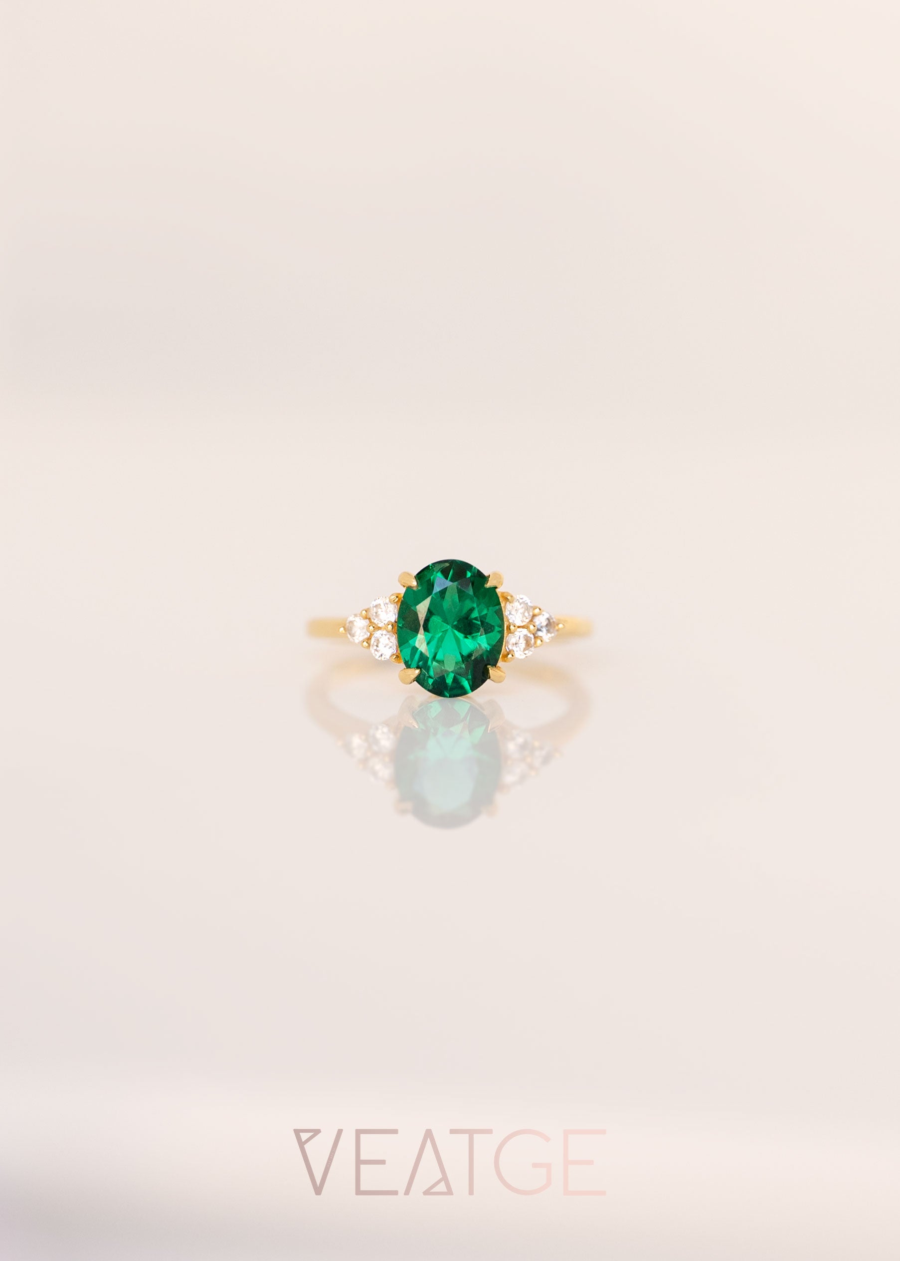 Emerald Ring Gold - Fleur