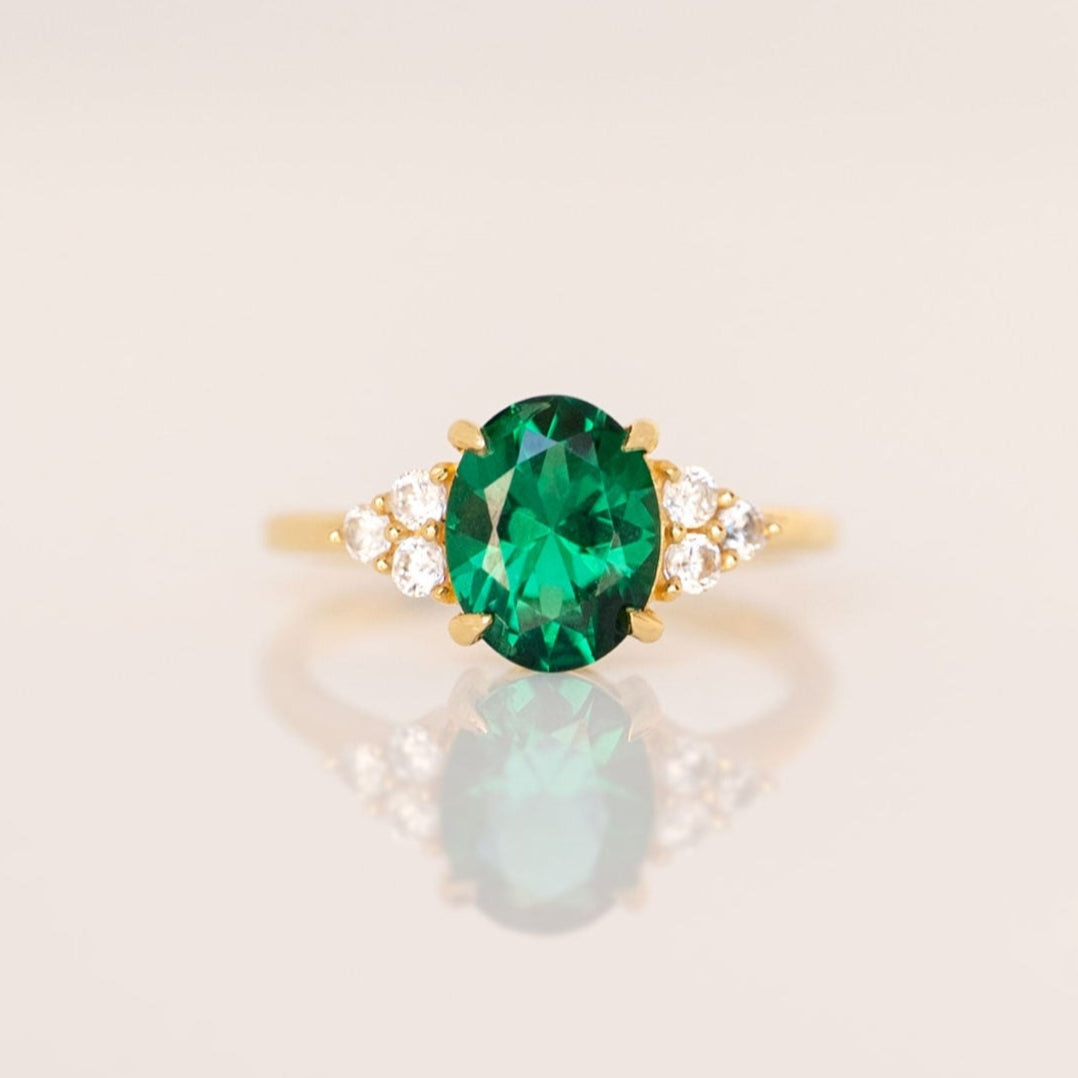 Emerald Ring Gold - Fleur