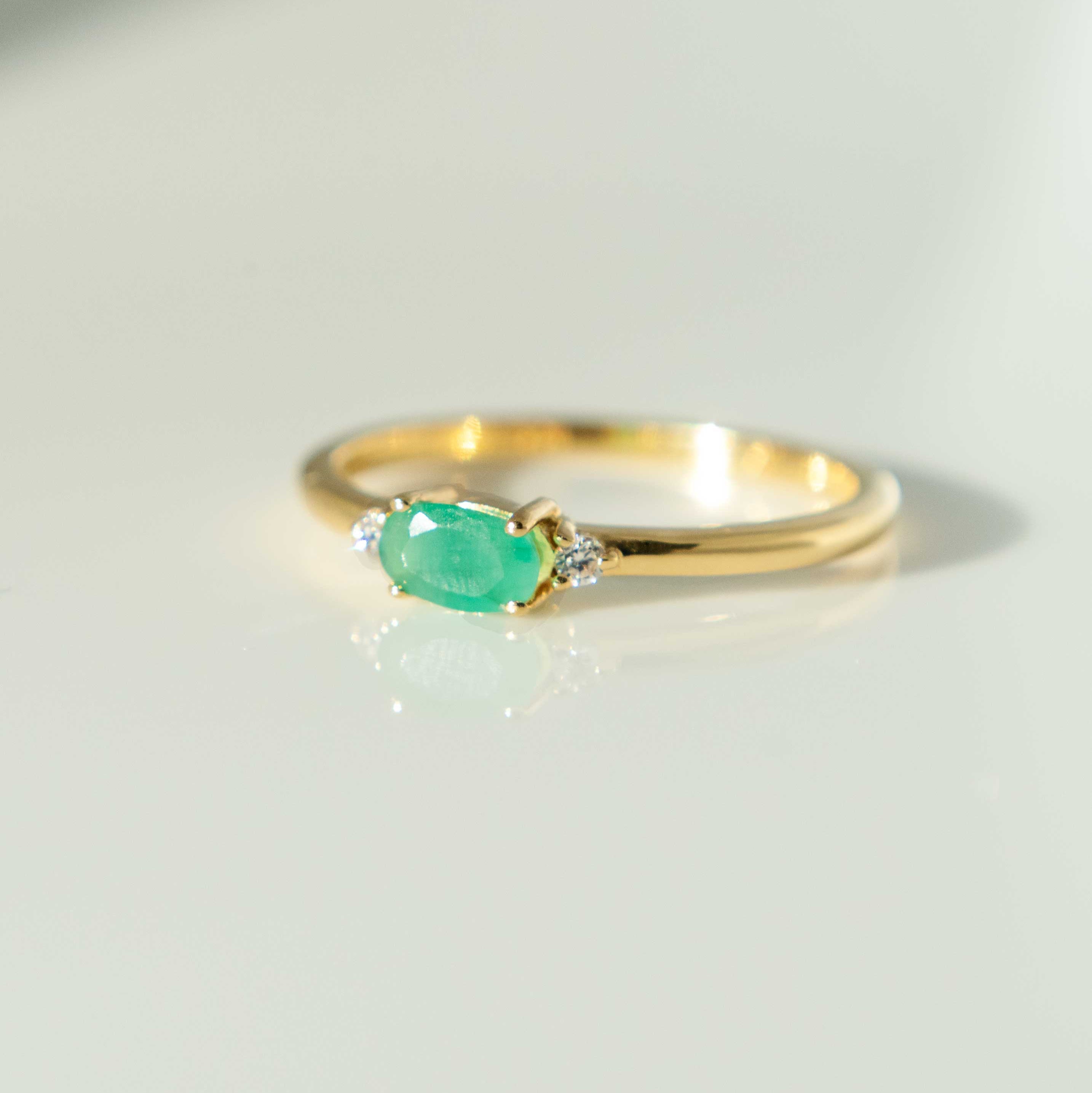 Emerald Stacking Ring