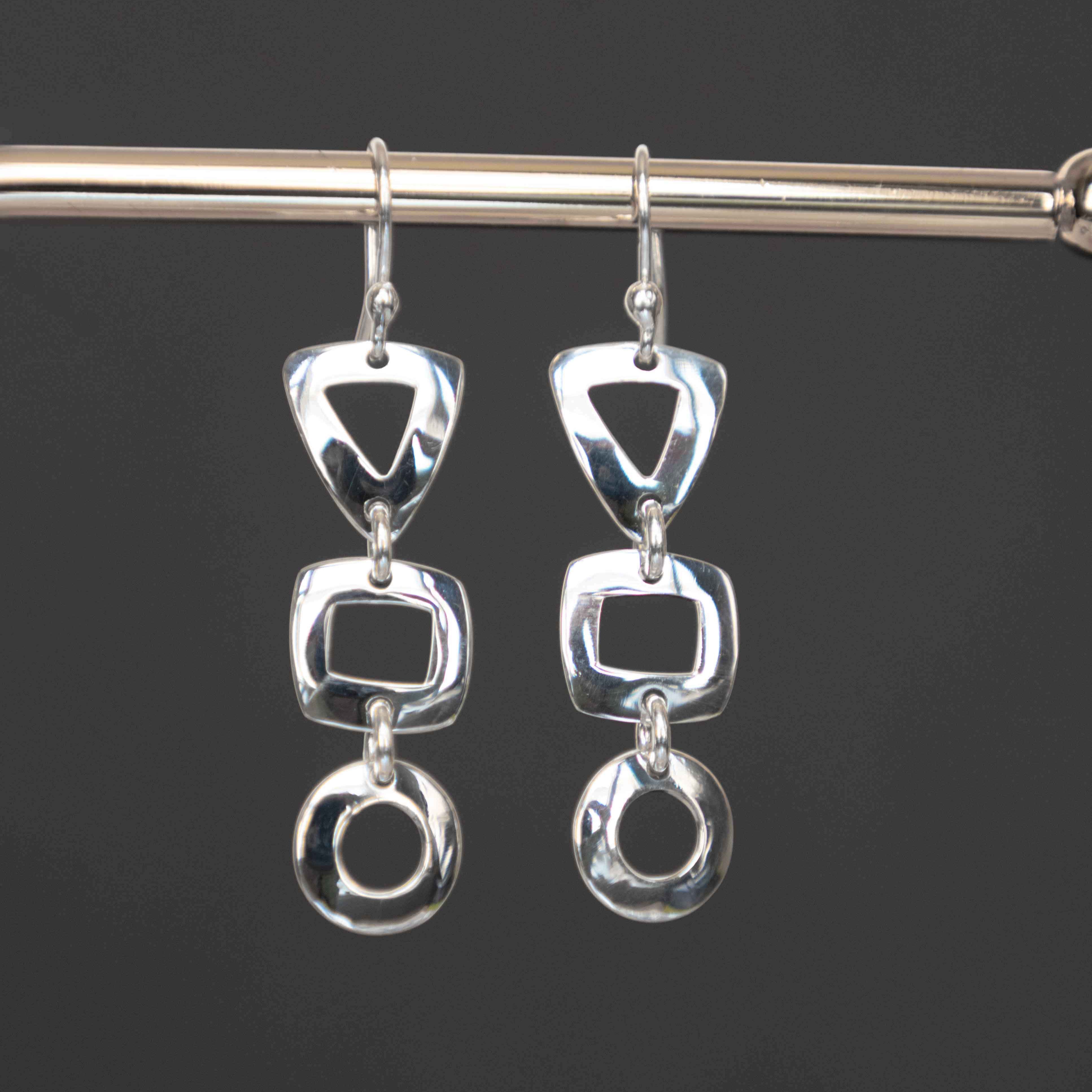 Silver Statement Earrings in 925 Sterling Silver, Large Silver Earrings for Women, Best Gifts for Girls