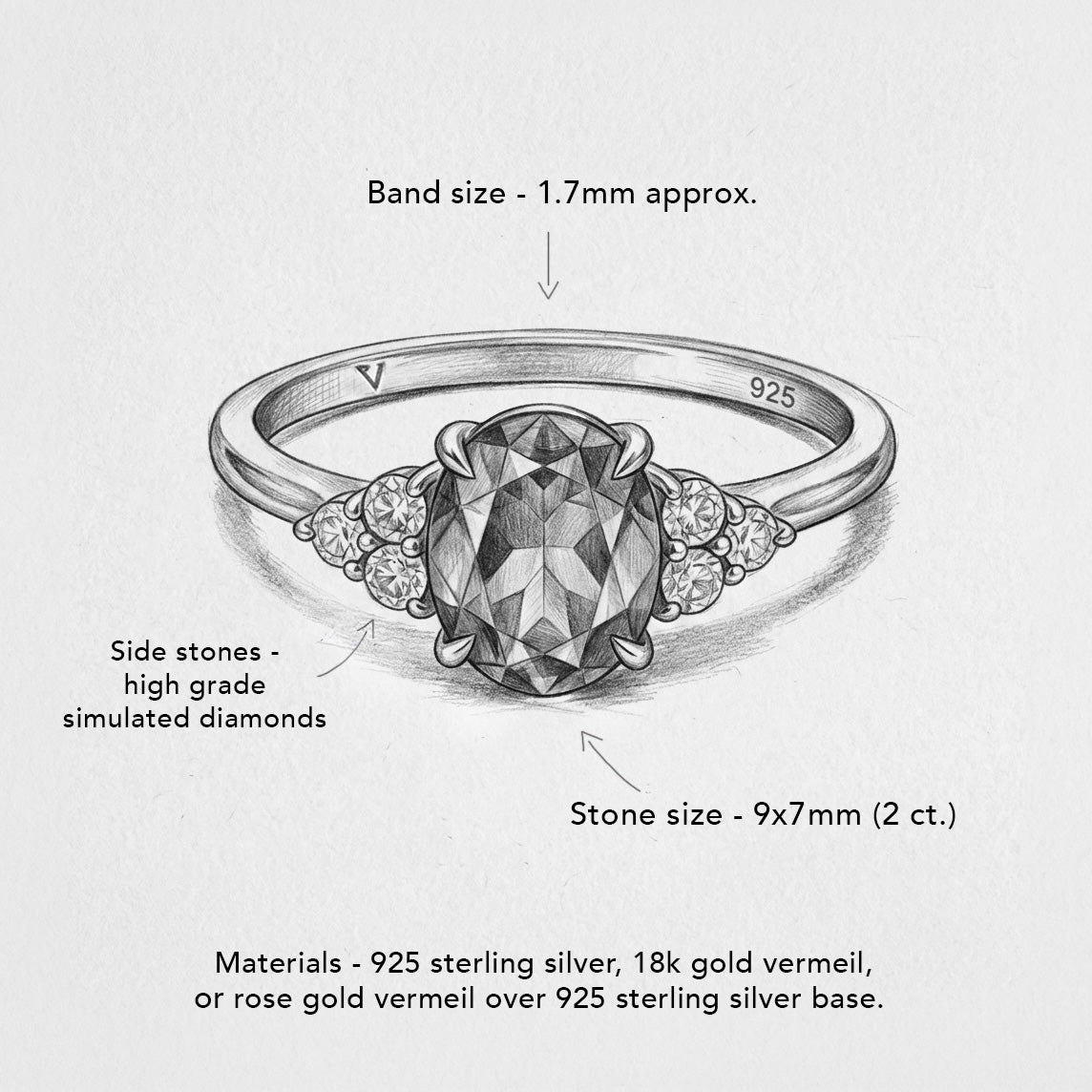 Moonstone Ring - Fleur