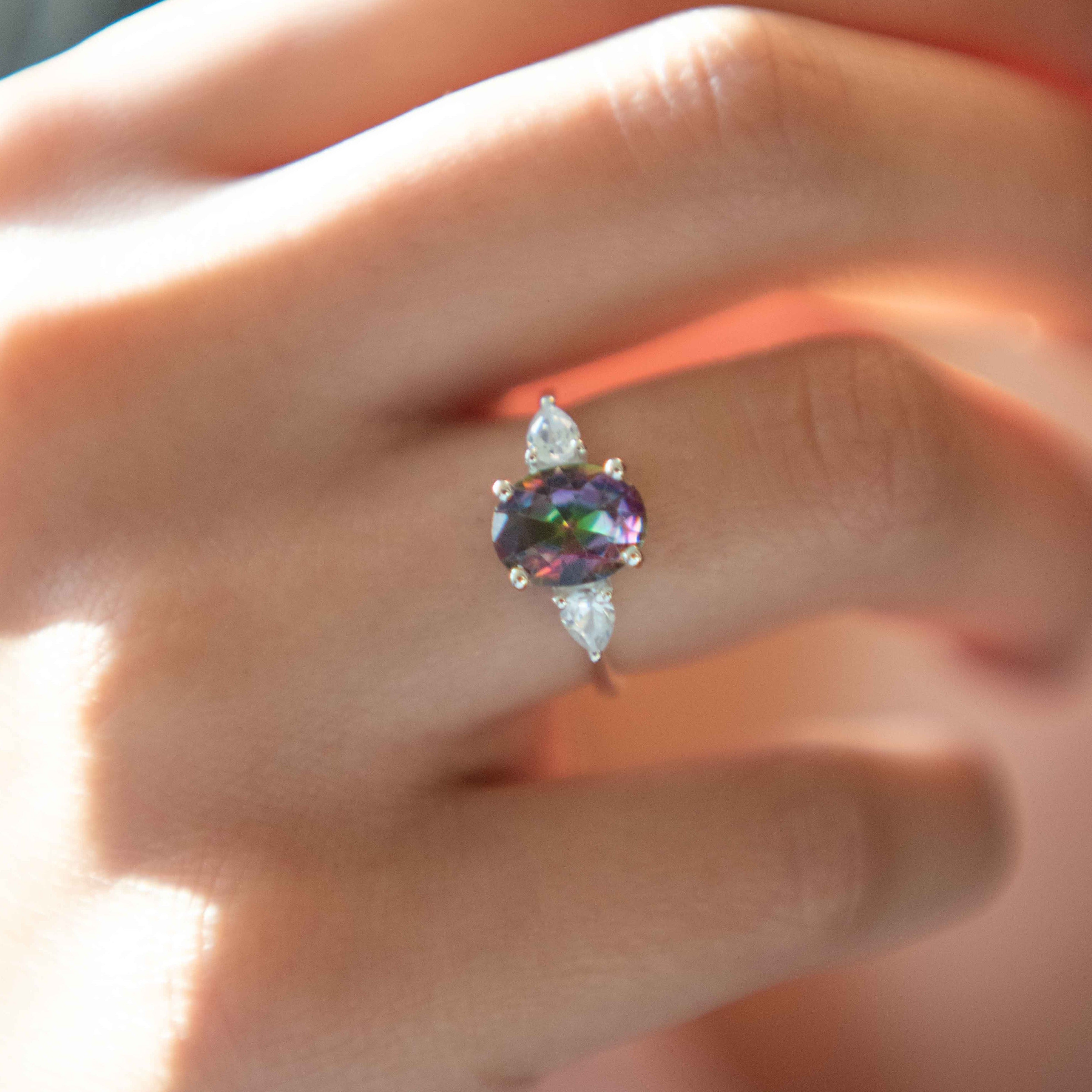 Florence Mystic Topaz Ring Sterling Silver