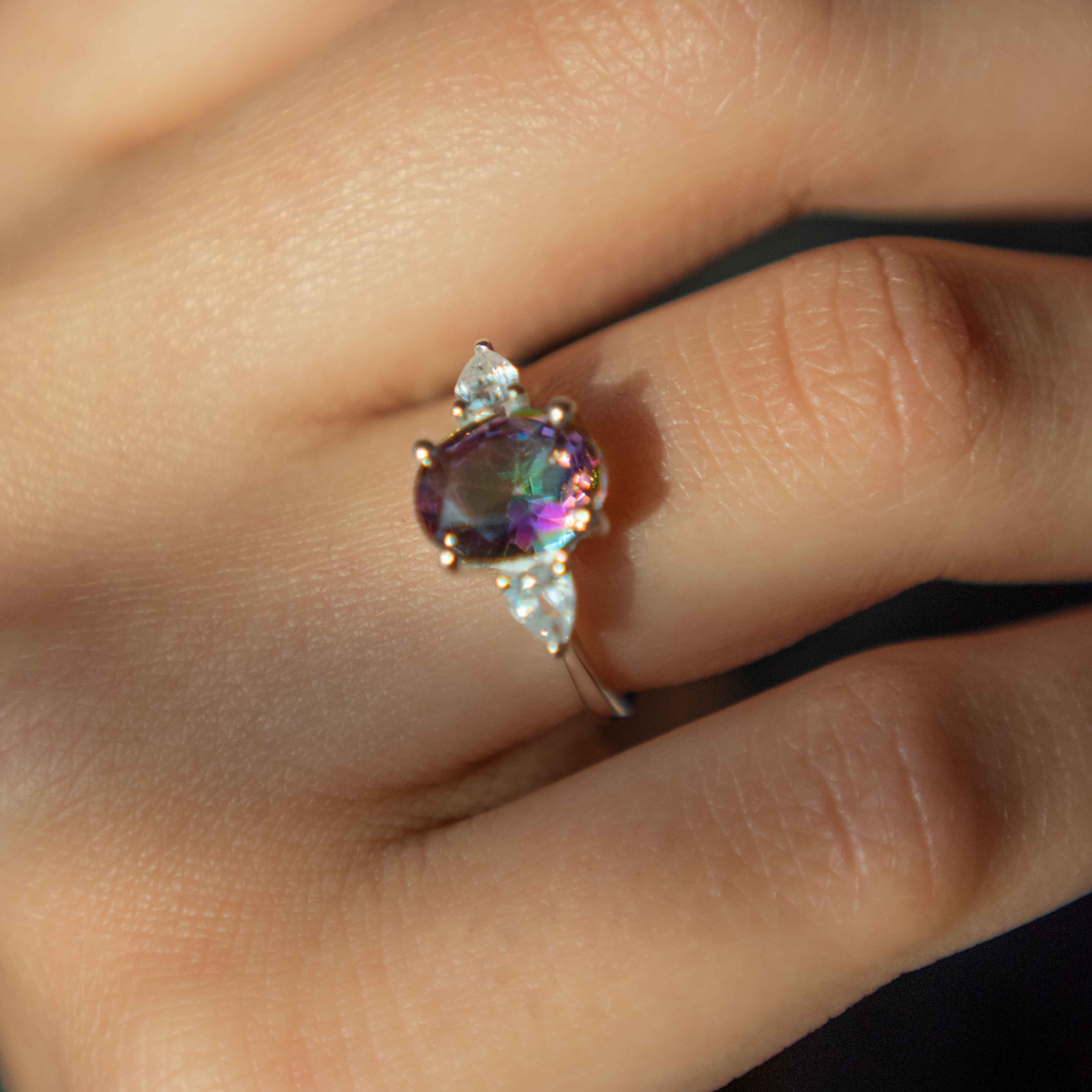 Florence Mystic Topaz Ring Sterling Silver