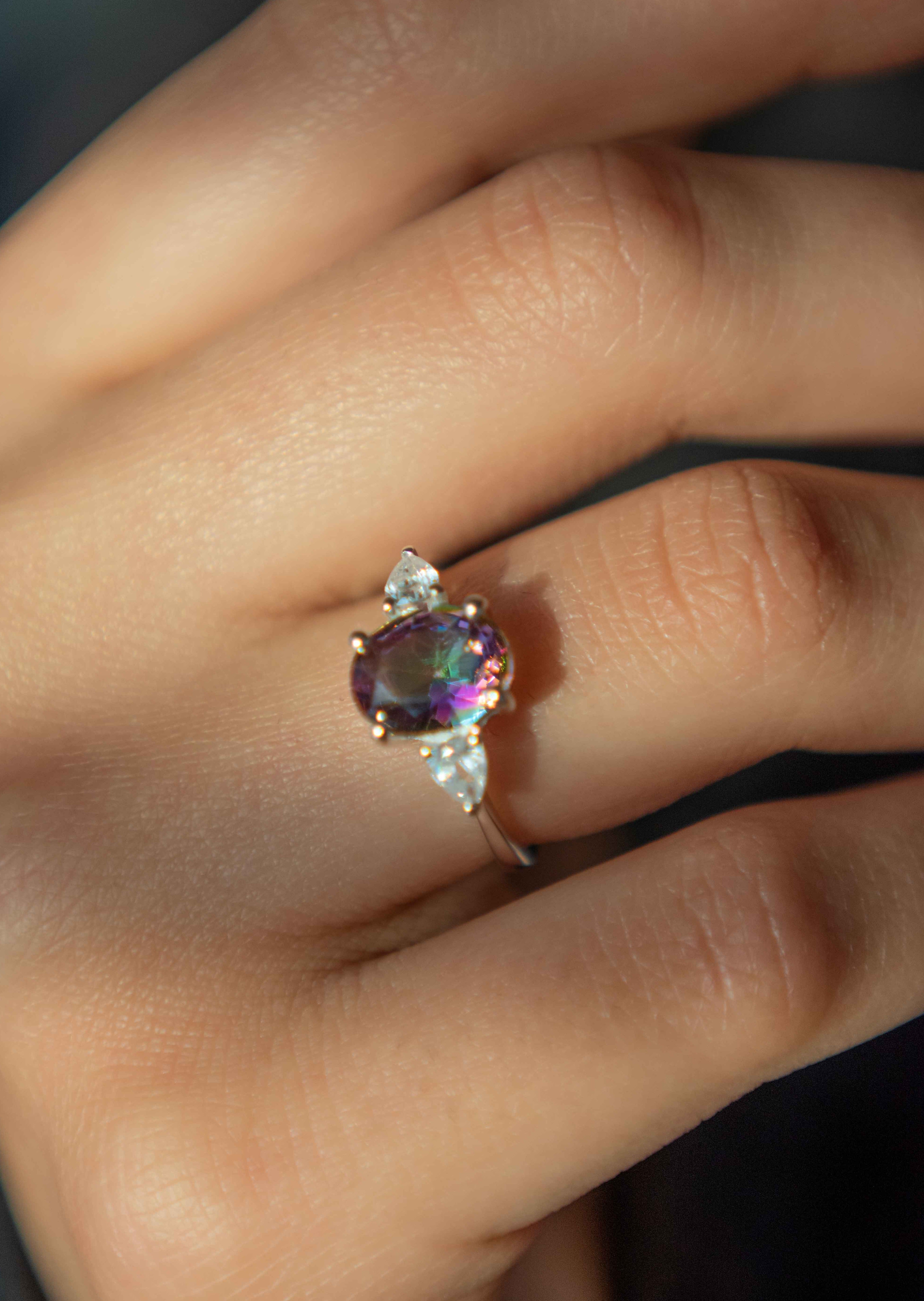 Florence Mystic Topaz Ring Sterling Silver