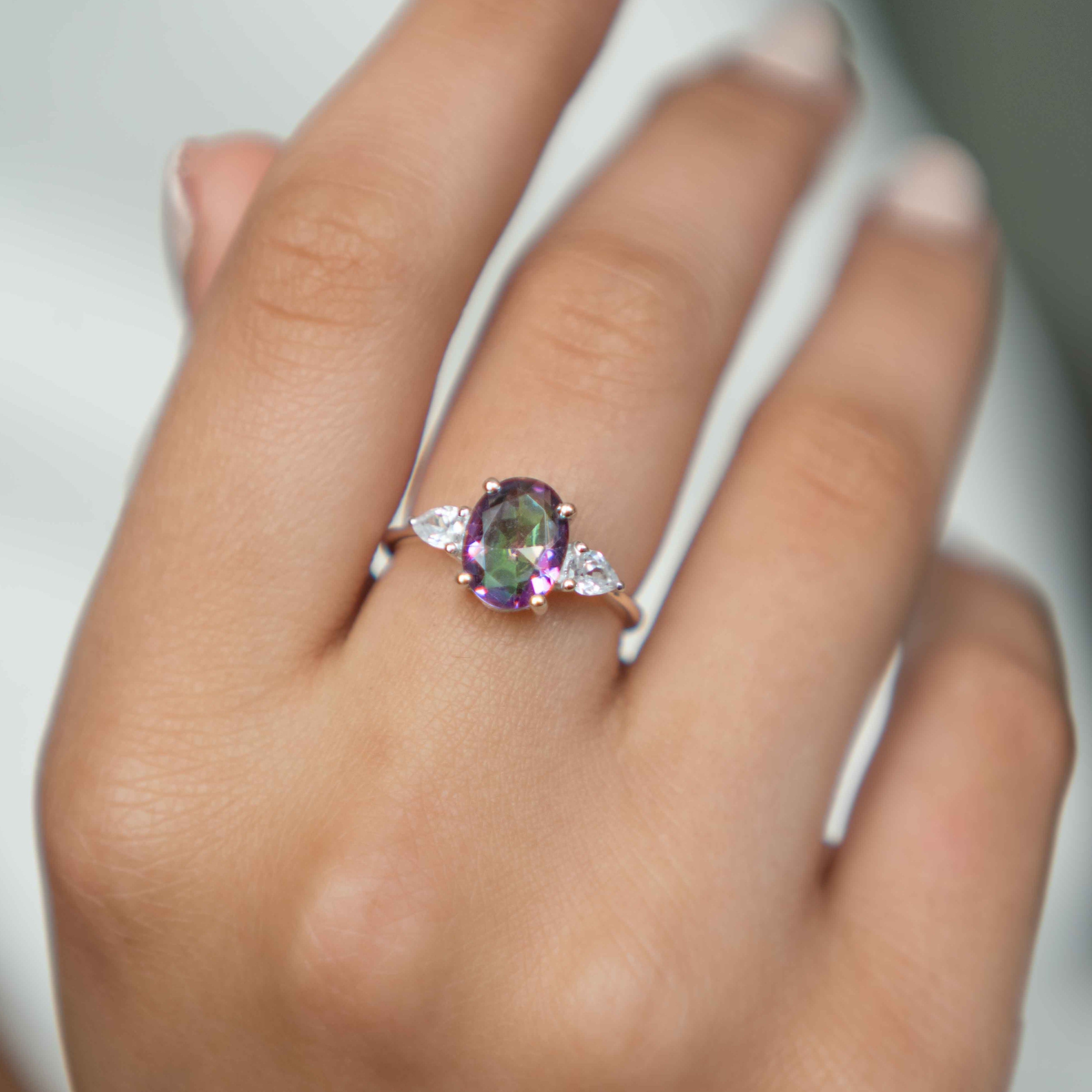 Florence Mystic Topaz Ring Sterling Silver