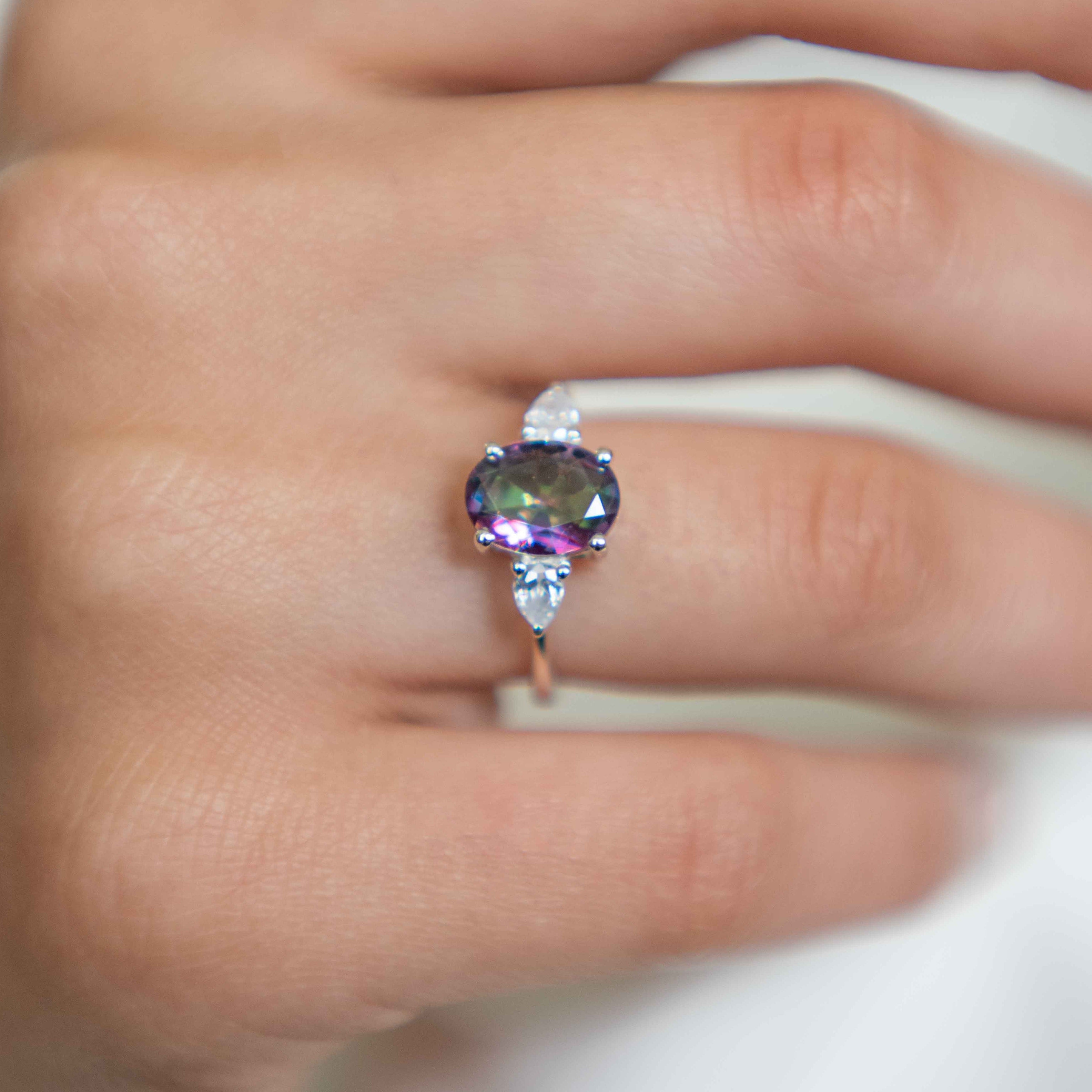 Florence Mystic Topaz Ring Sterling Silver