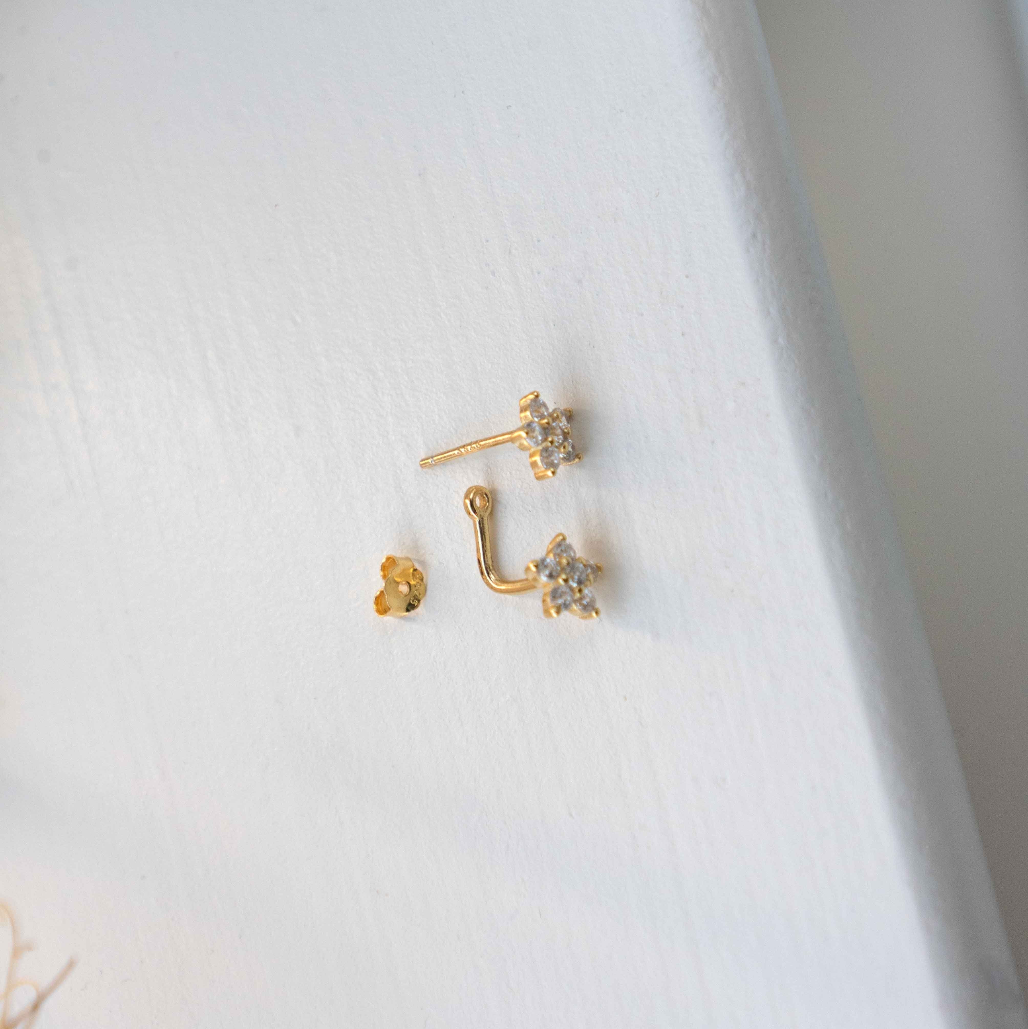 Flower Jacket Earrings for Spring look, Floral Earrings, Spring Earrings, Summer Earrings, Dainty Earrings for girls, best gifts