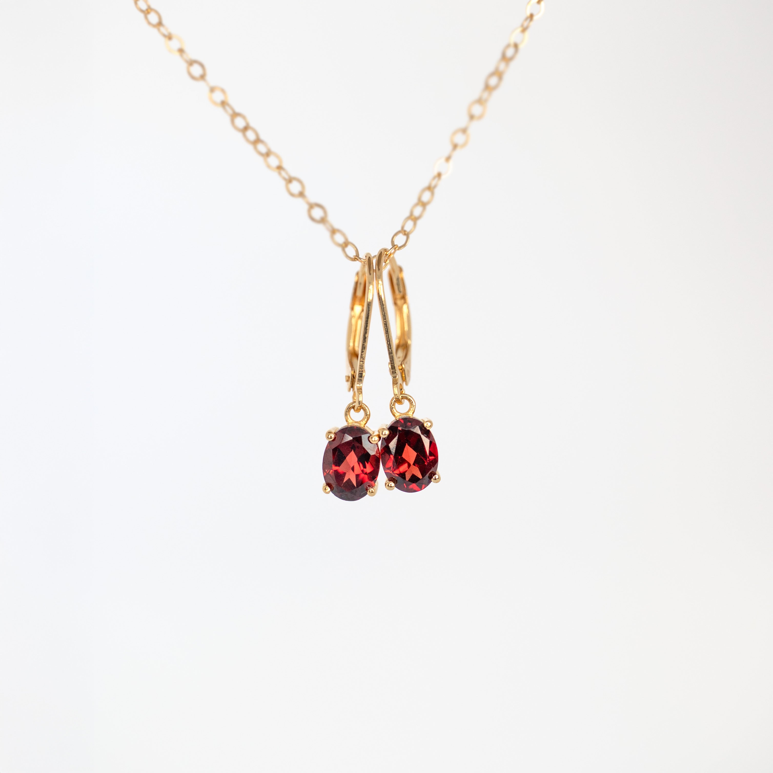 Garnet Dangle Earrings
