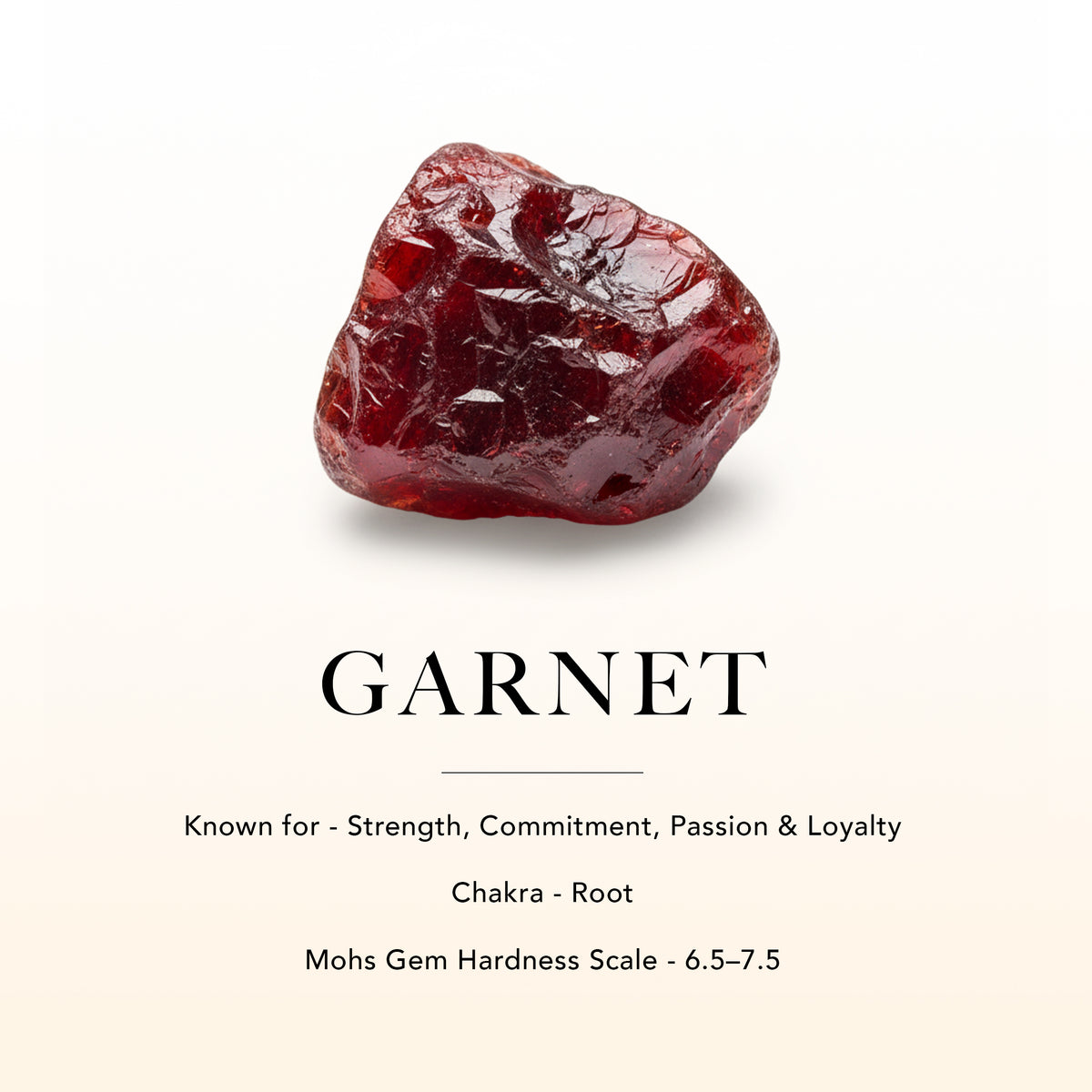 Garnet Baguette Birthstone Charm