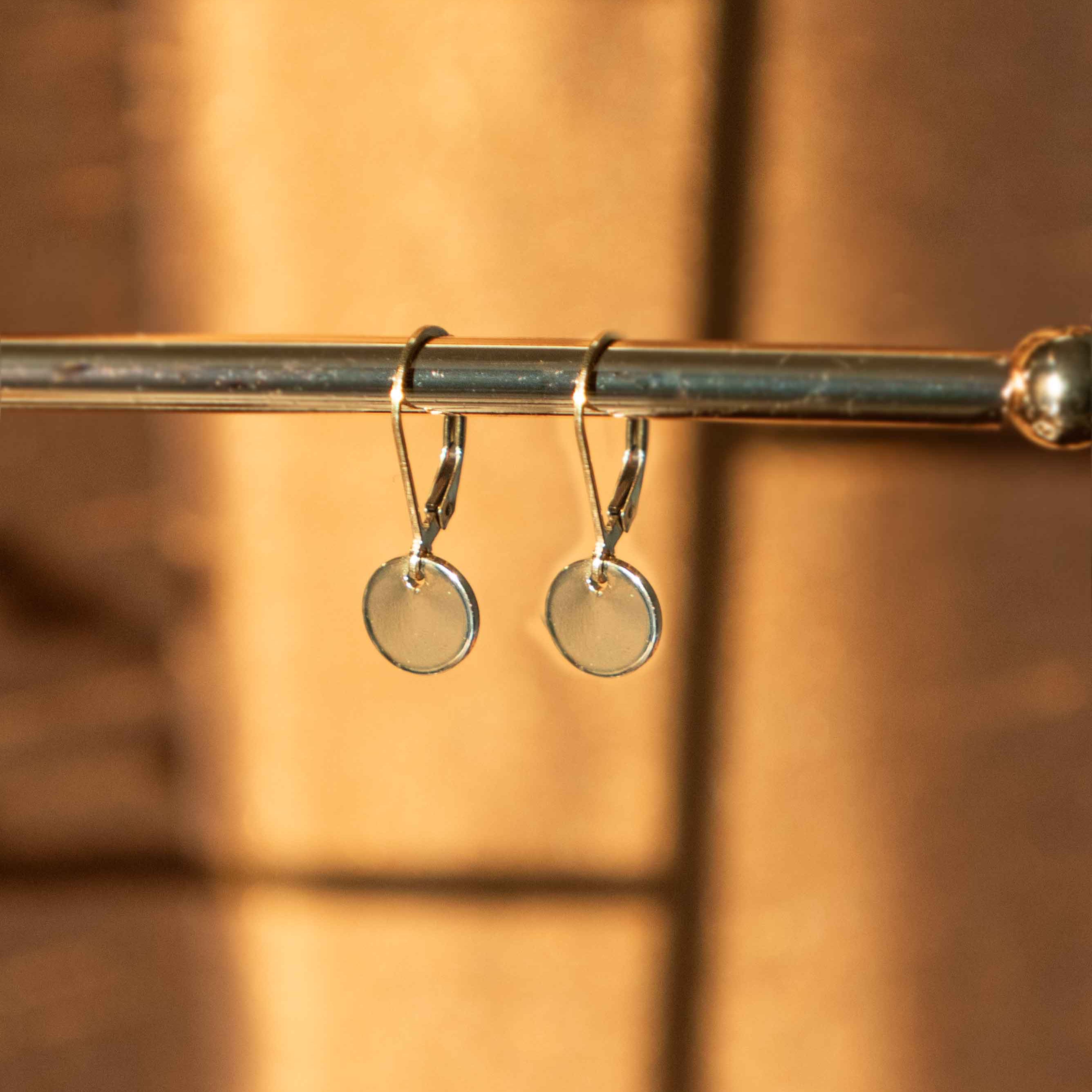 Small Gold Disc Earrings
