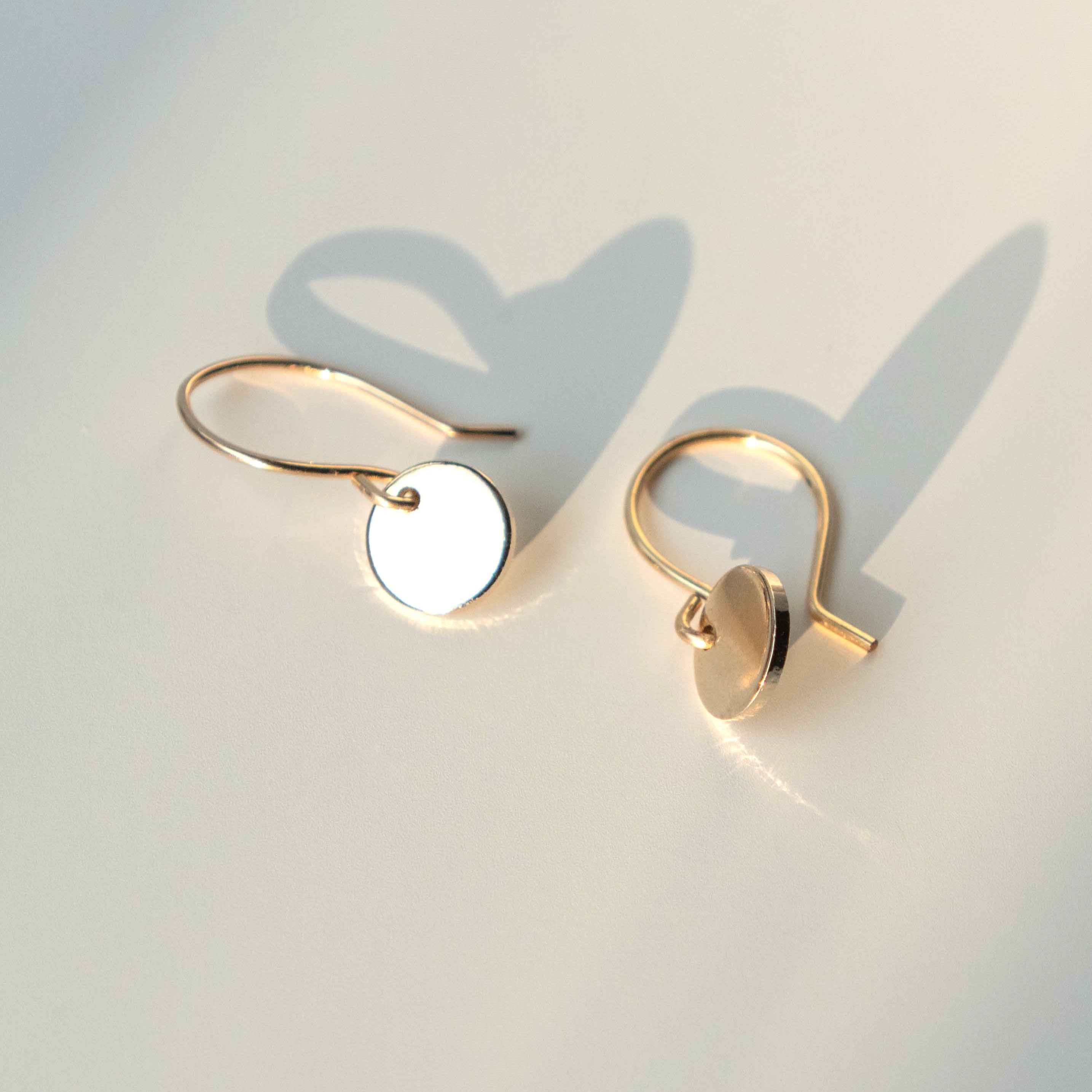 Small Gold Disc Earrings