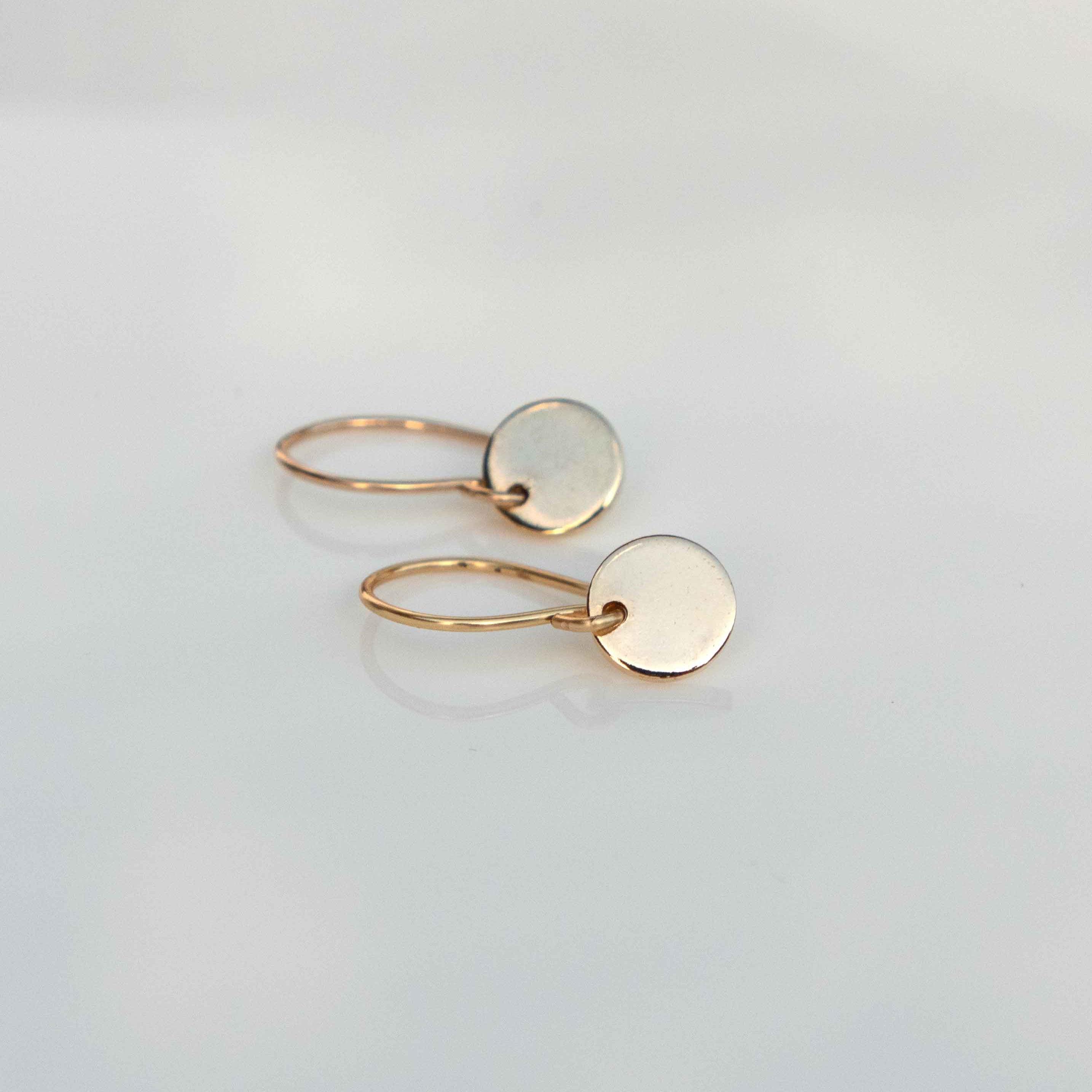Small Gold Disc Earrings