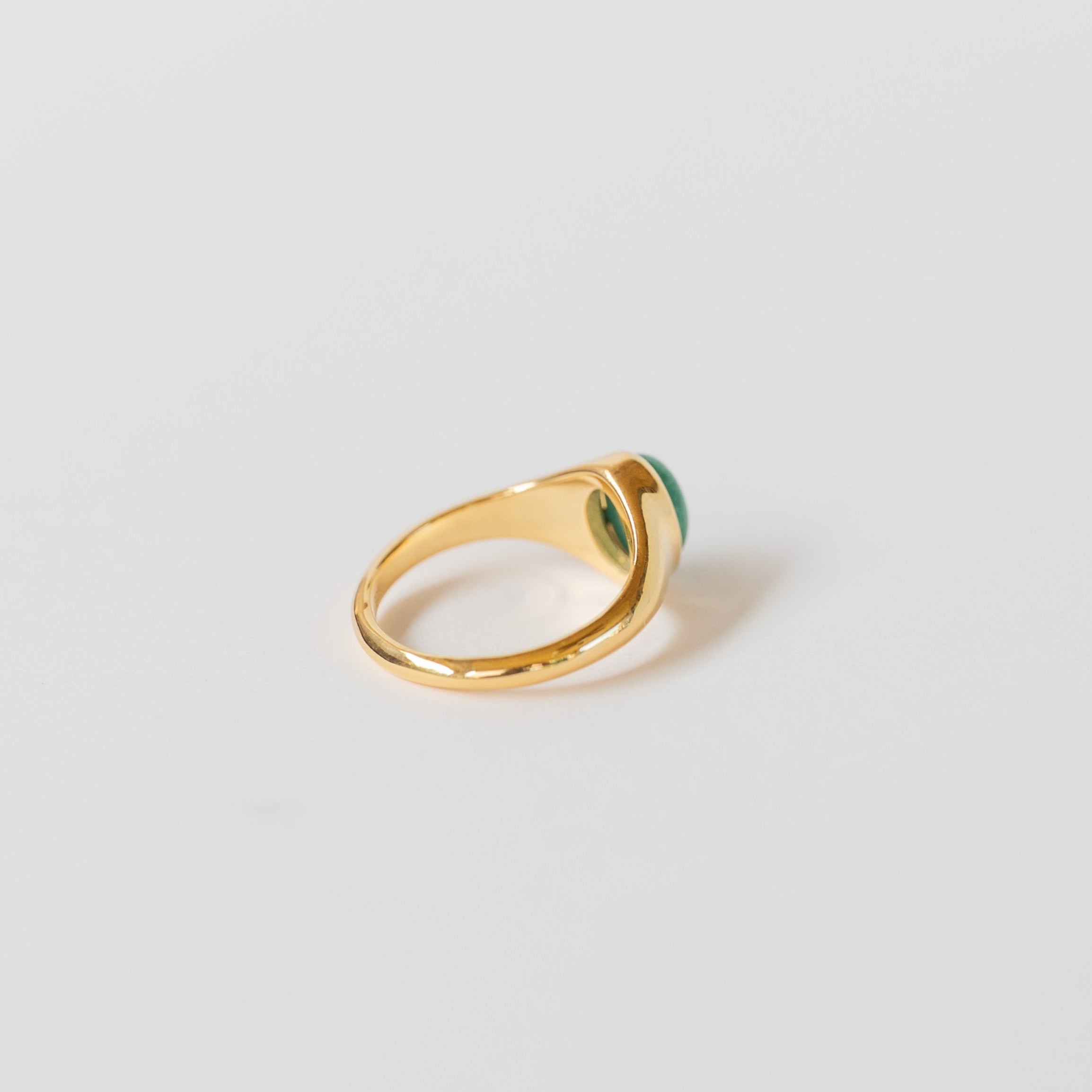 Signet Ring in Green Aventurine, Natural High Grade Aventurine Gemstone for Good Luck, Minimalist Pinky Ring Gold, Birthday Gift, Graduation Gifts, Best Friend Pinky Rings, Unisex Ring, Gift for Men, Gift for Women