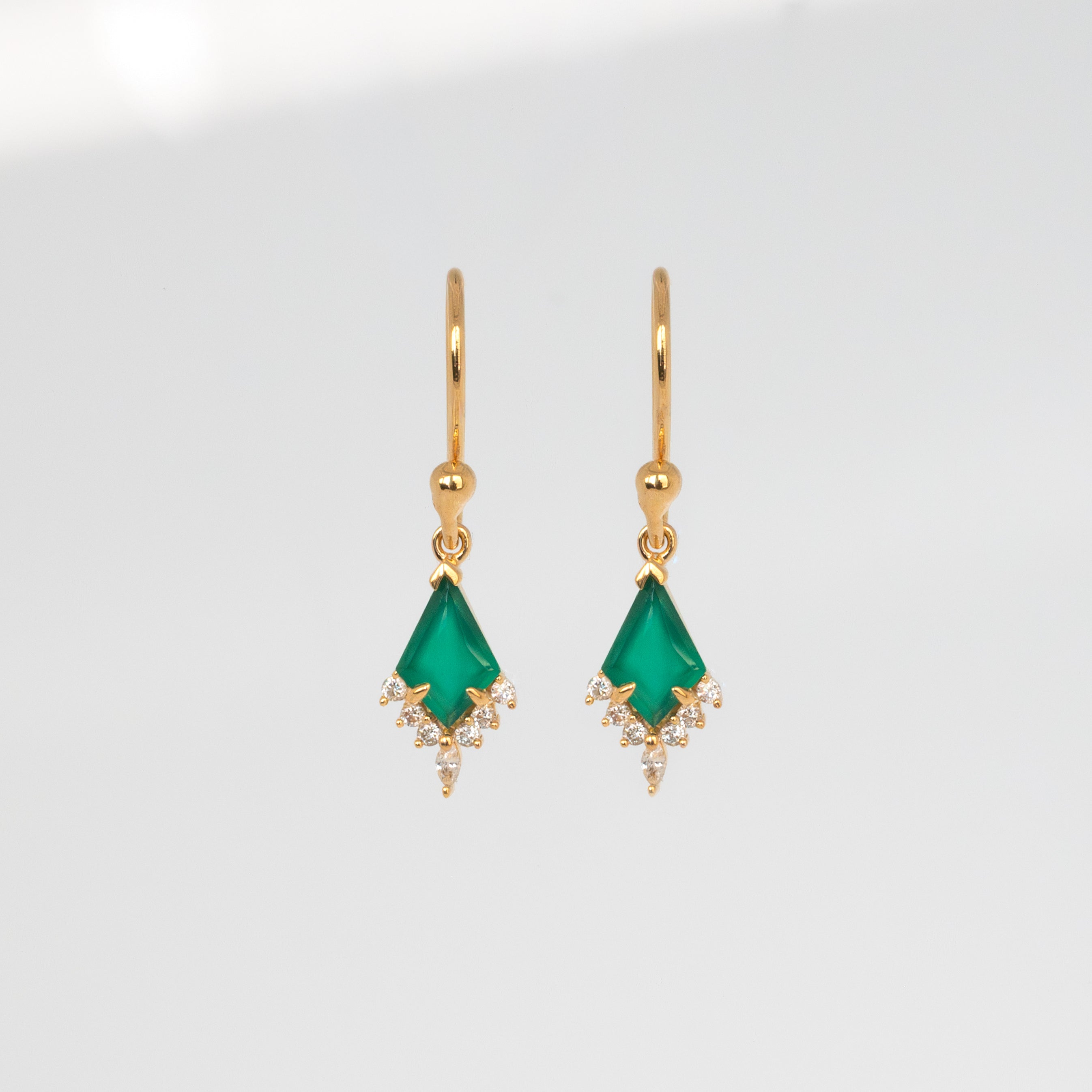 Kite Green Onyx Necklace and Earrings Gift Set
